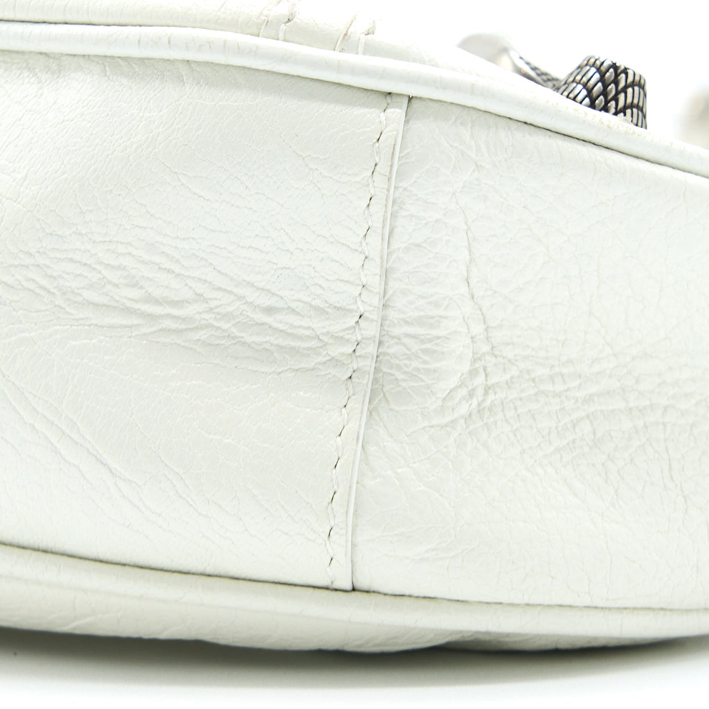 BALENCIAGA LE CAGOLE XS SHOULDER BAG LAMBSKIN WHITE SHW