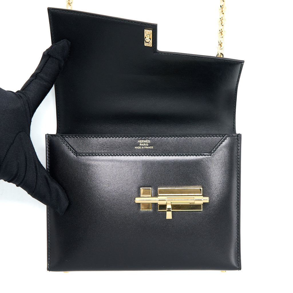 HERMES MINI VERROU BAG BOX BLACK GHW