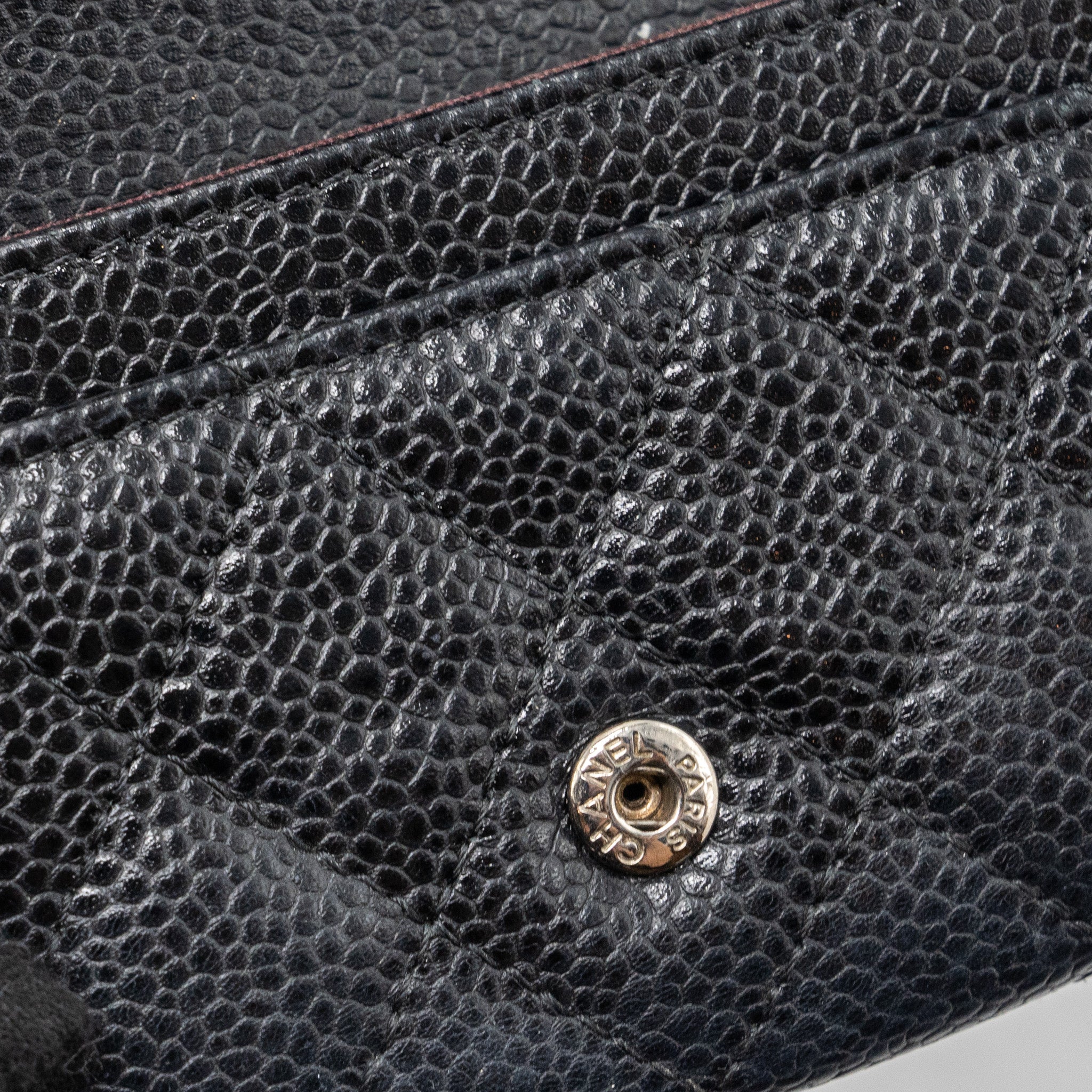 CHANEL CLASSIC FLAP CARD HOLDER CAVIAR BLACK SHW