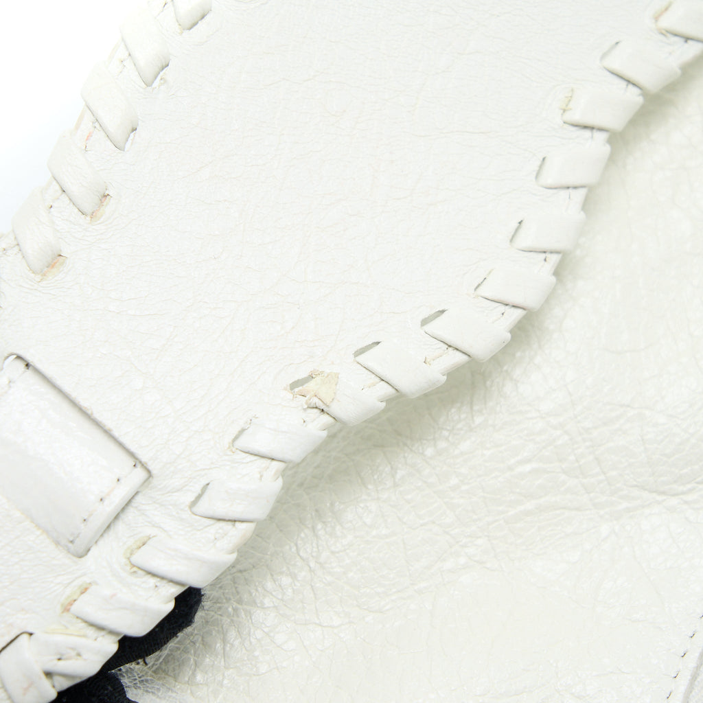 BALENCIAGA LE CAGOLE XS SHOULDER BAG LAMBSKIN WHITE SHW