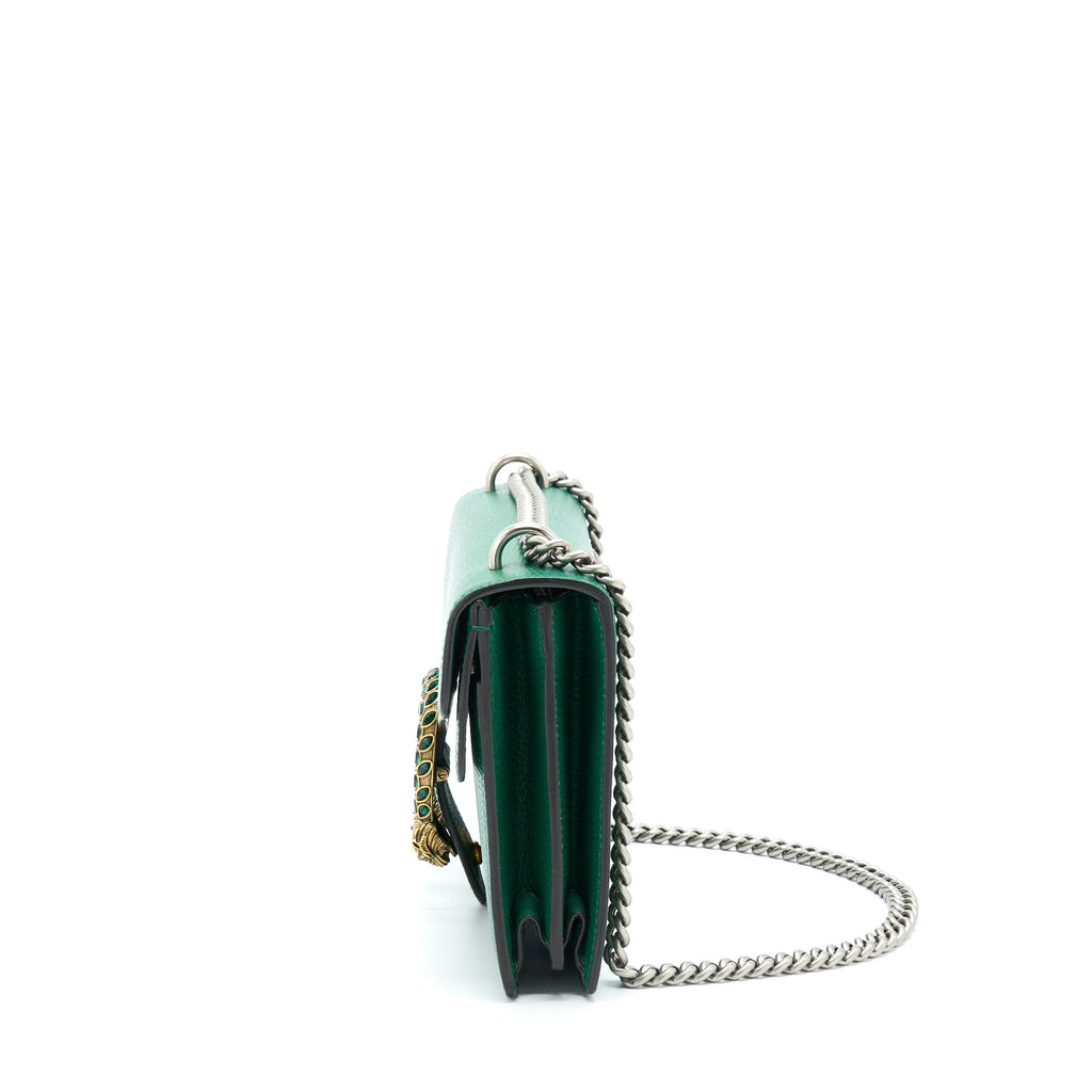 GUCCI SMALL DIONYSUS BAG GREEN MULTICOLOUR HARDWARE