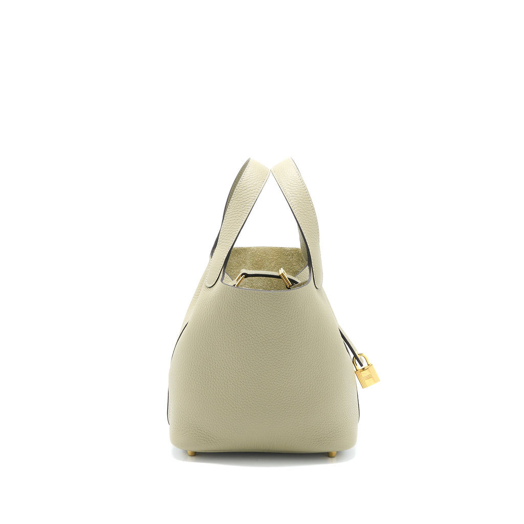 HERMES PICOTIN 18 LOCK BAG CLEMENCE SAUGE GHW