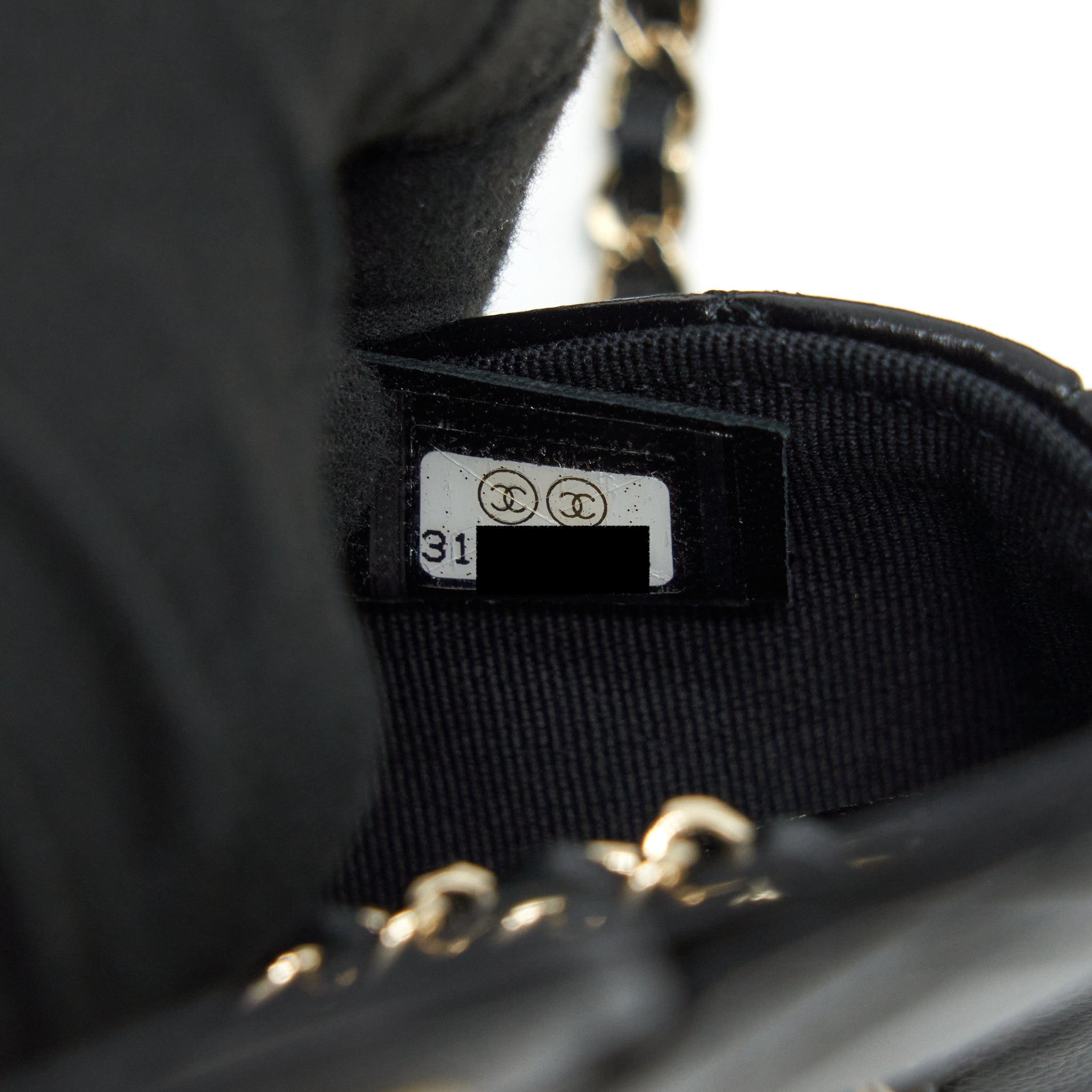 CHANEL MINI FLAP BELT BAG WITH RIBBON LAMBSKIN BLACK LGHW