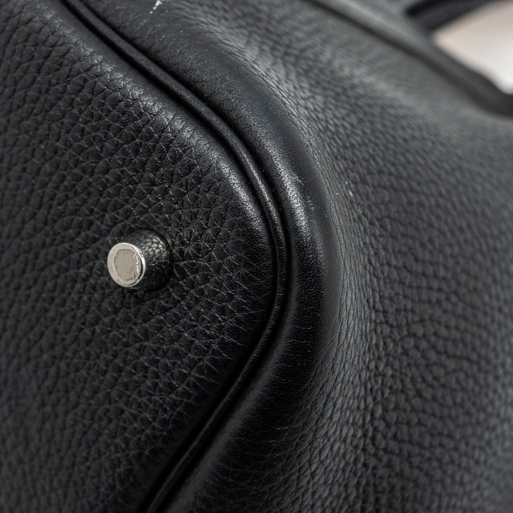 HERMES PICOTIN 22 CLEMENCE BLACK / CARAMEL SHW