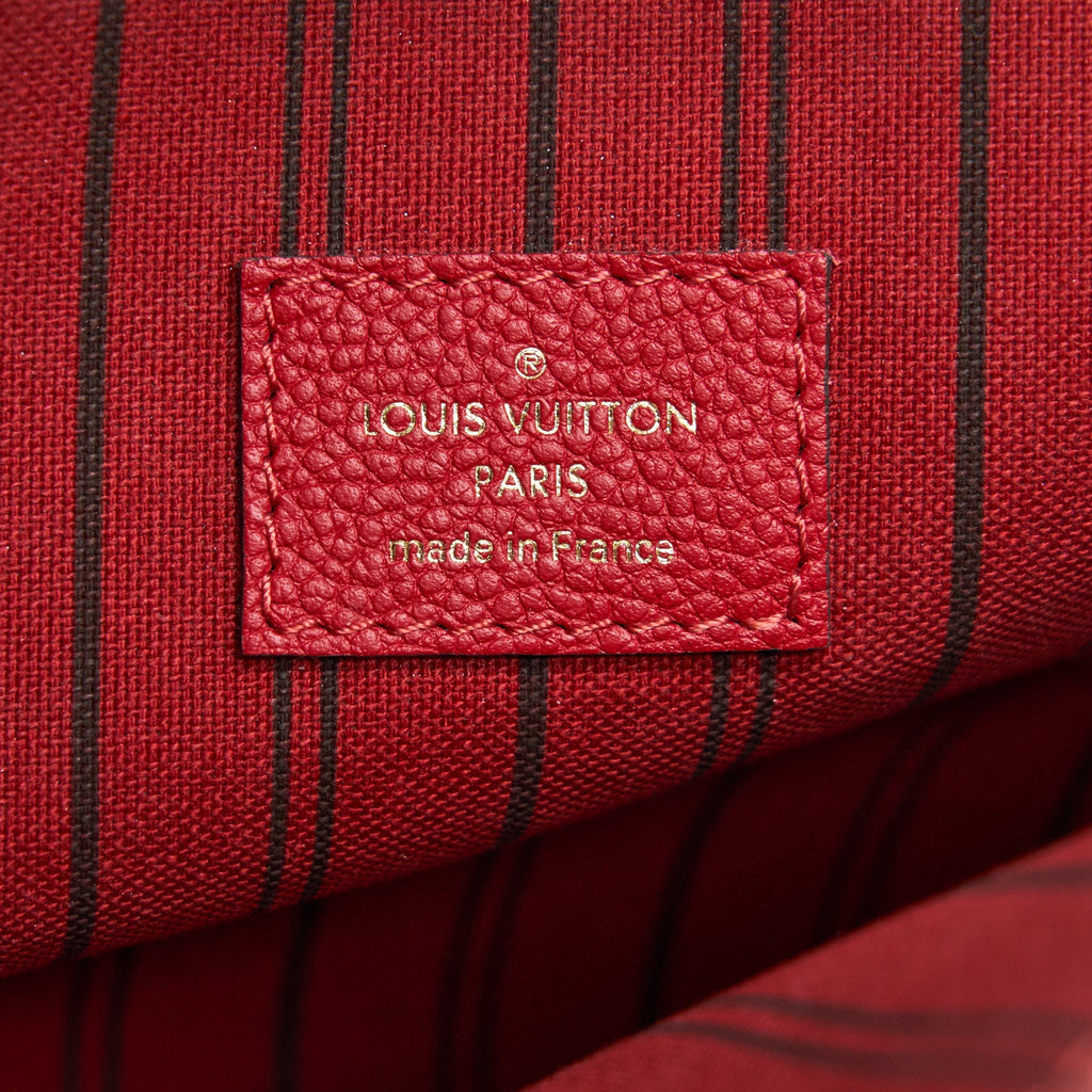 LOUIS VUITTON POCHETTE METIS LEATHER BAG RED