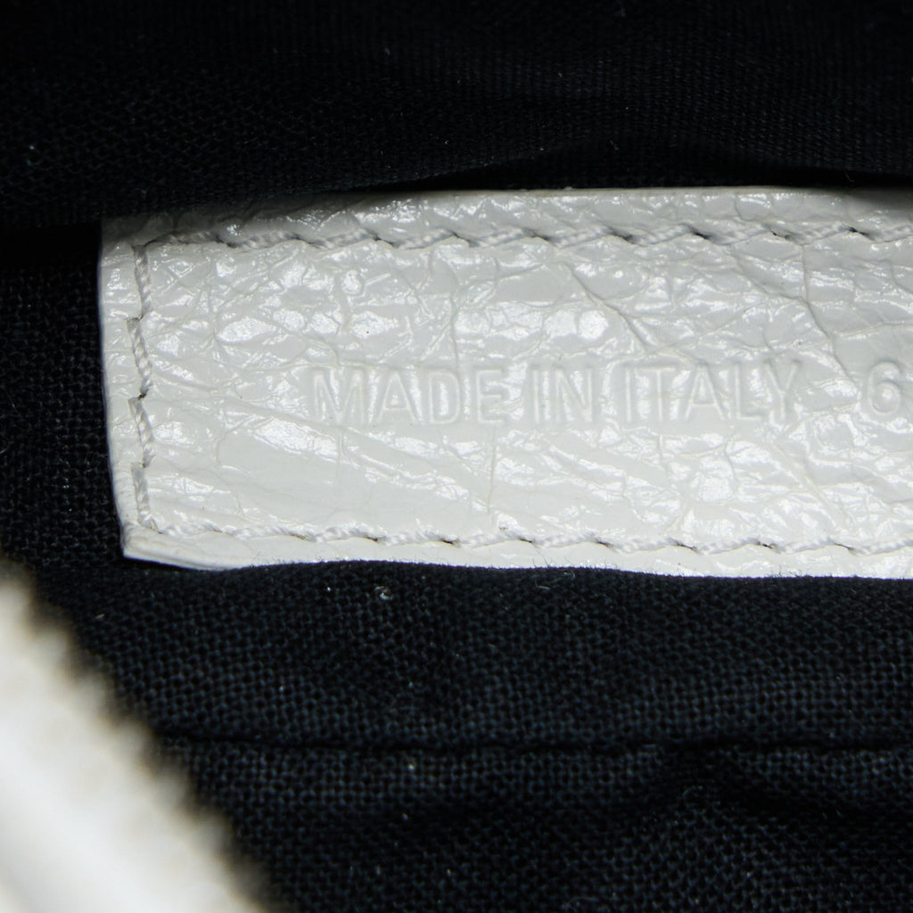 BALENCIAGA LE CAGOLE XS SHOULDER BAG LAMBSKIN WHITE SHW