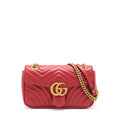GUCCI SMALL GG MARMONT BAG RED GHW