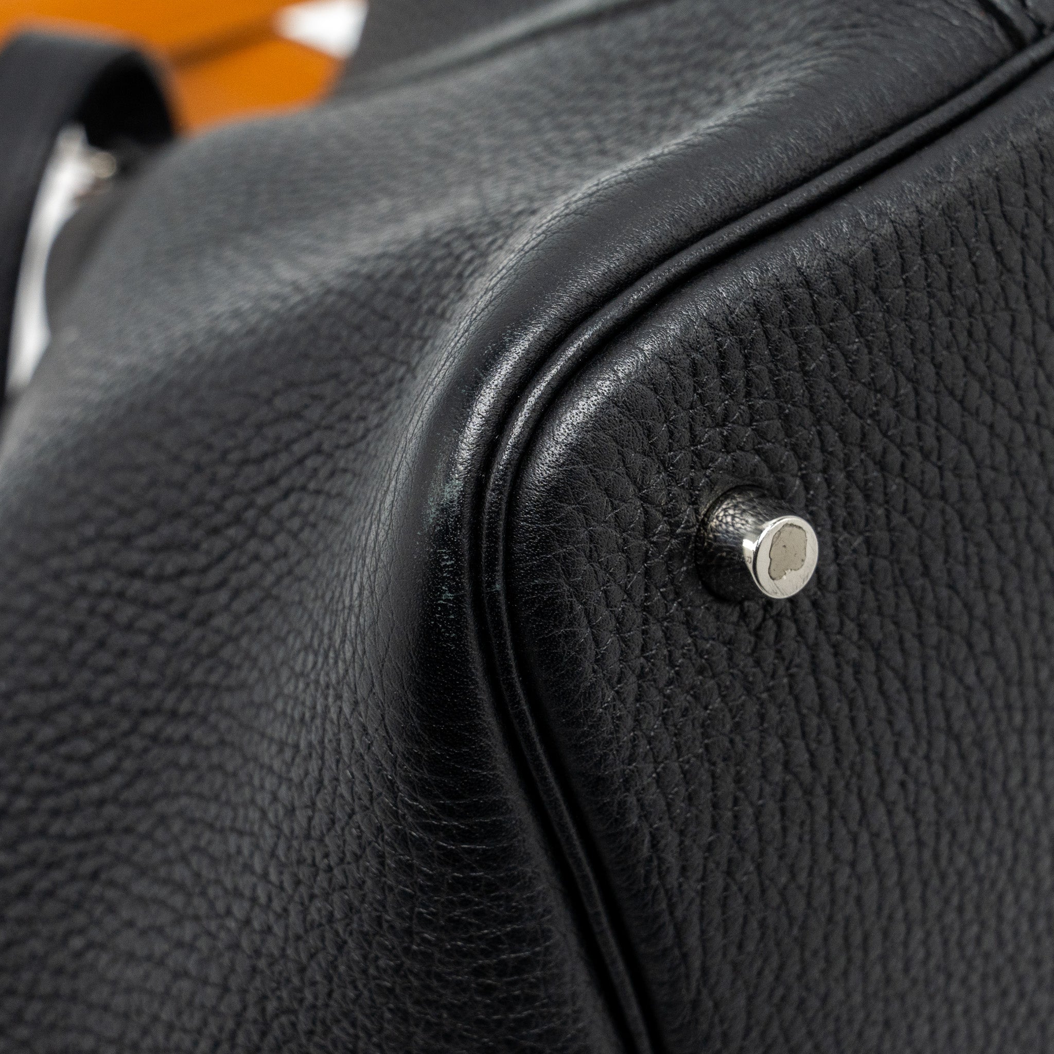 HERMES PICOTIN 22 CLEMENCE BLACK / CARAMEL SHW