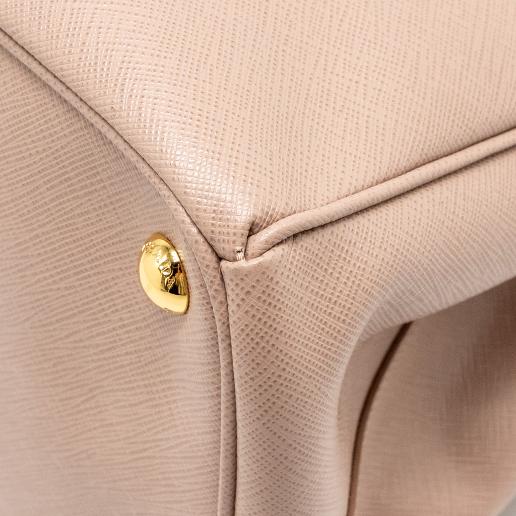 PRADA LARGE SAFFIANO TOTE BAG GALLERIA SAFFIANO LEATHER CAMMEO GHW