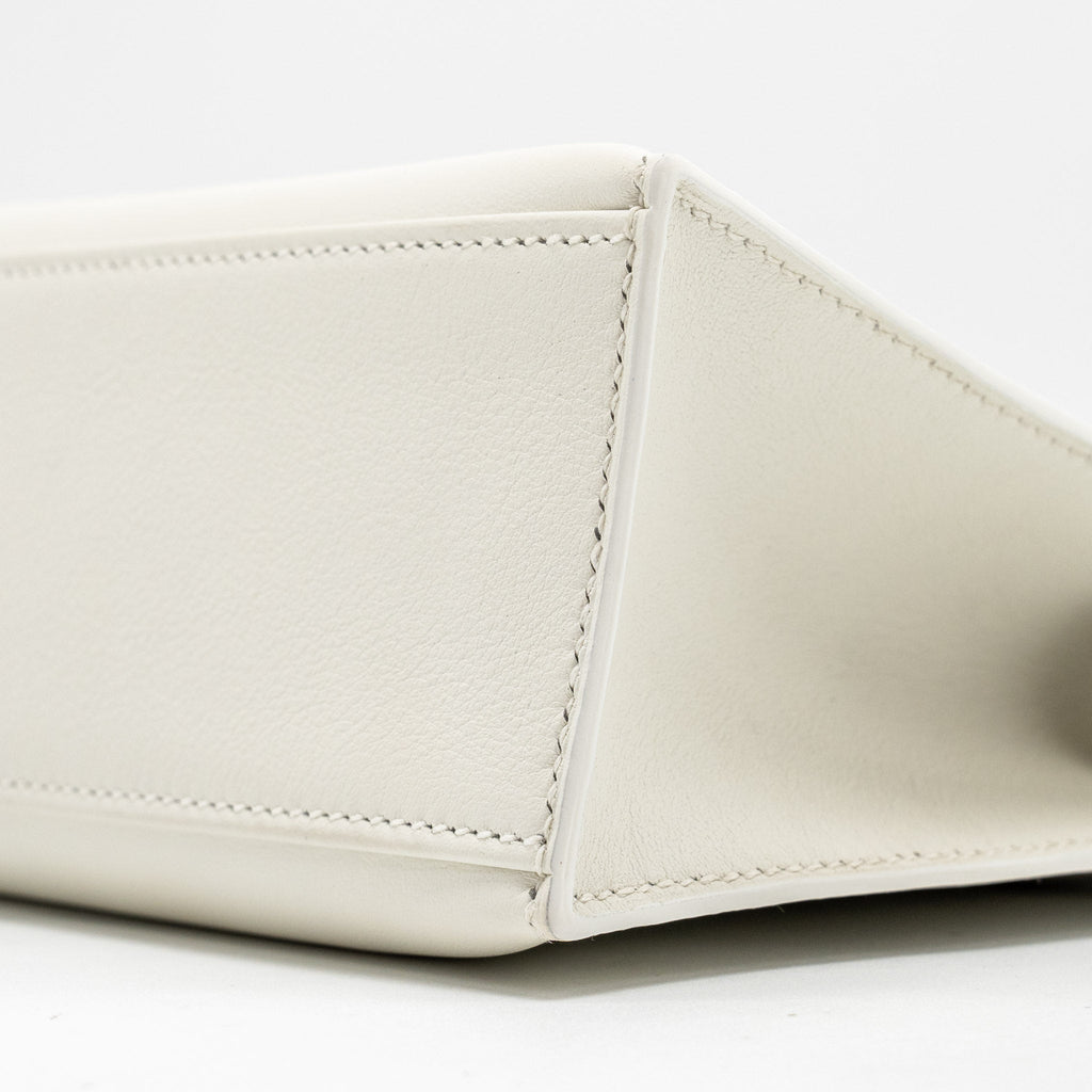HERMES KELLY POCHETTE SWIFT 01 BLANC GHW