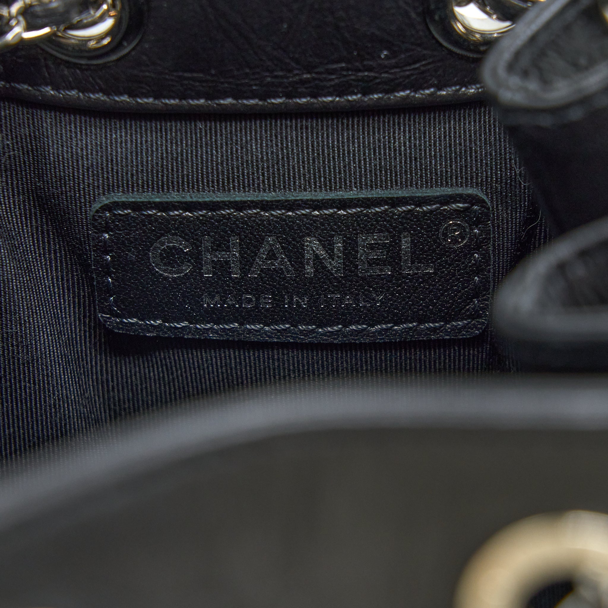 CHANEL 20S DRAWSTRING BUCKET BAG AGED CALFSKIN BLACK SHW