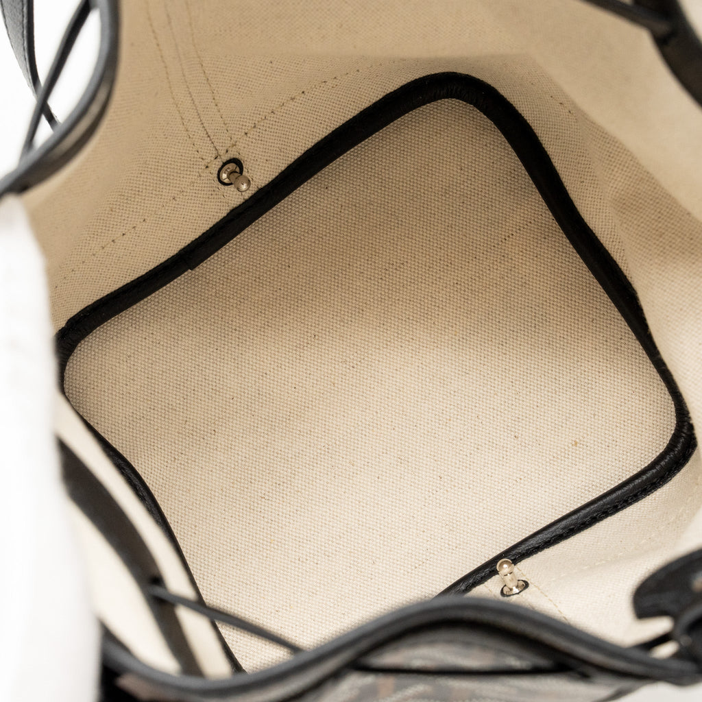 GOYARD PETIT FLOT BUCKET BAG GOYARDLINE CANVAS BLACK SHW