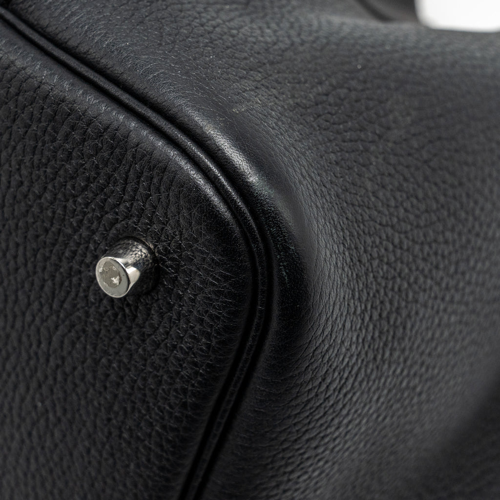 HERMES PICOTIN 22 CLEMENCE BLACK / CARAMEL SHW