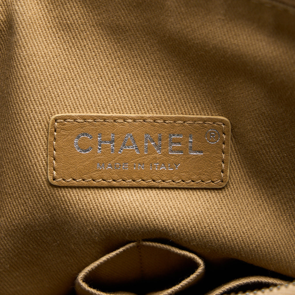 CHANEL BOWLING BAG AGED CALFSKIN BEIGE SHW