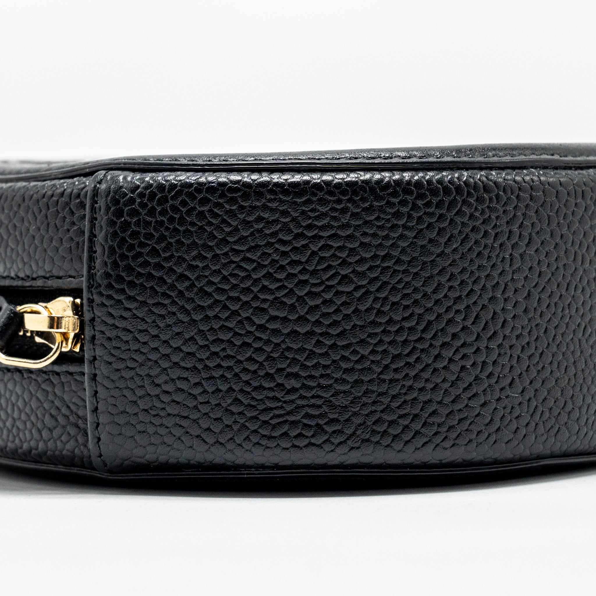 CHANEL CC FILIGREE QUILTED ROUND CROSSBODY BAG CAVIAR BLACK GHW