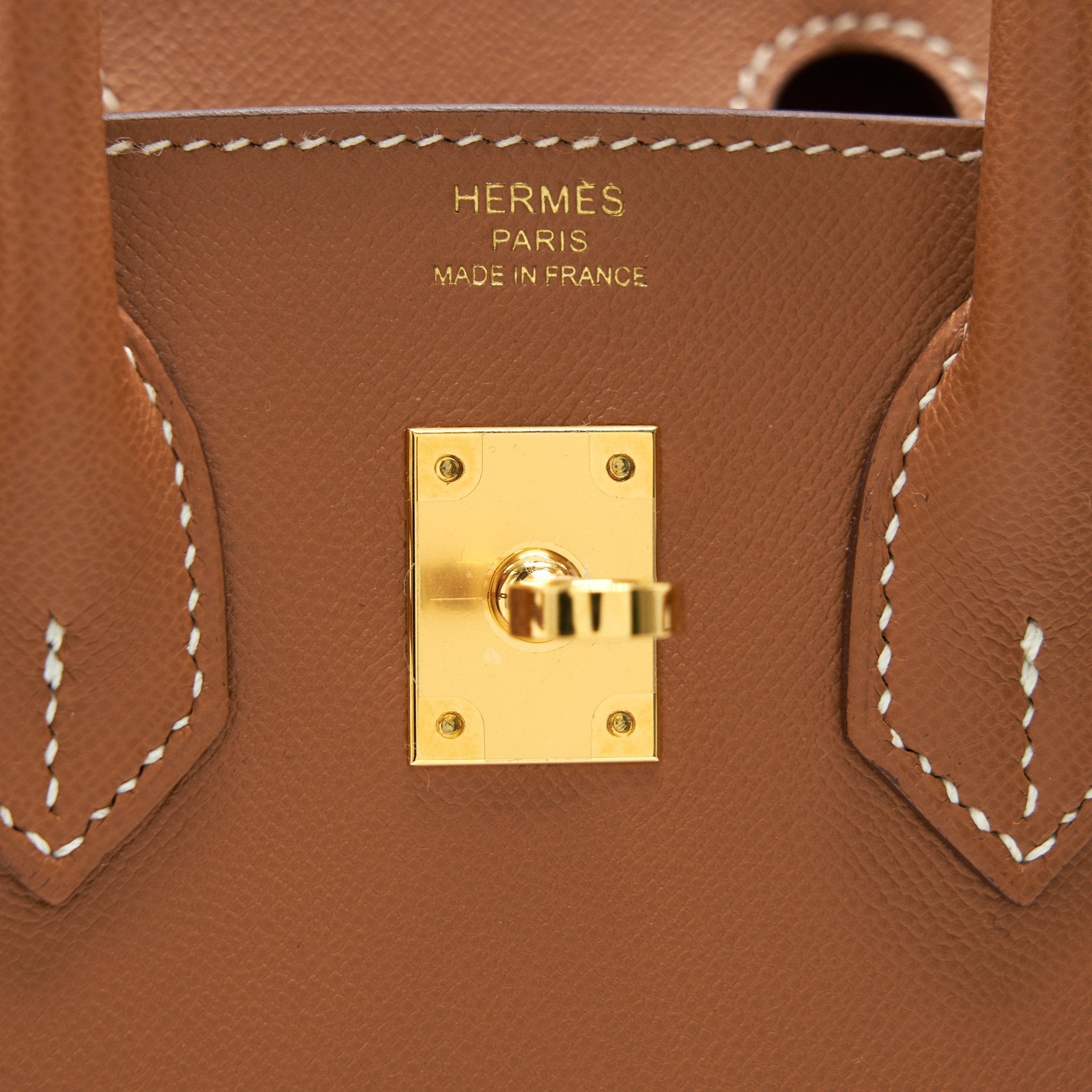 HERMES BIRKIN 25 SELLIER MADAME GOLD GHW