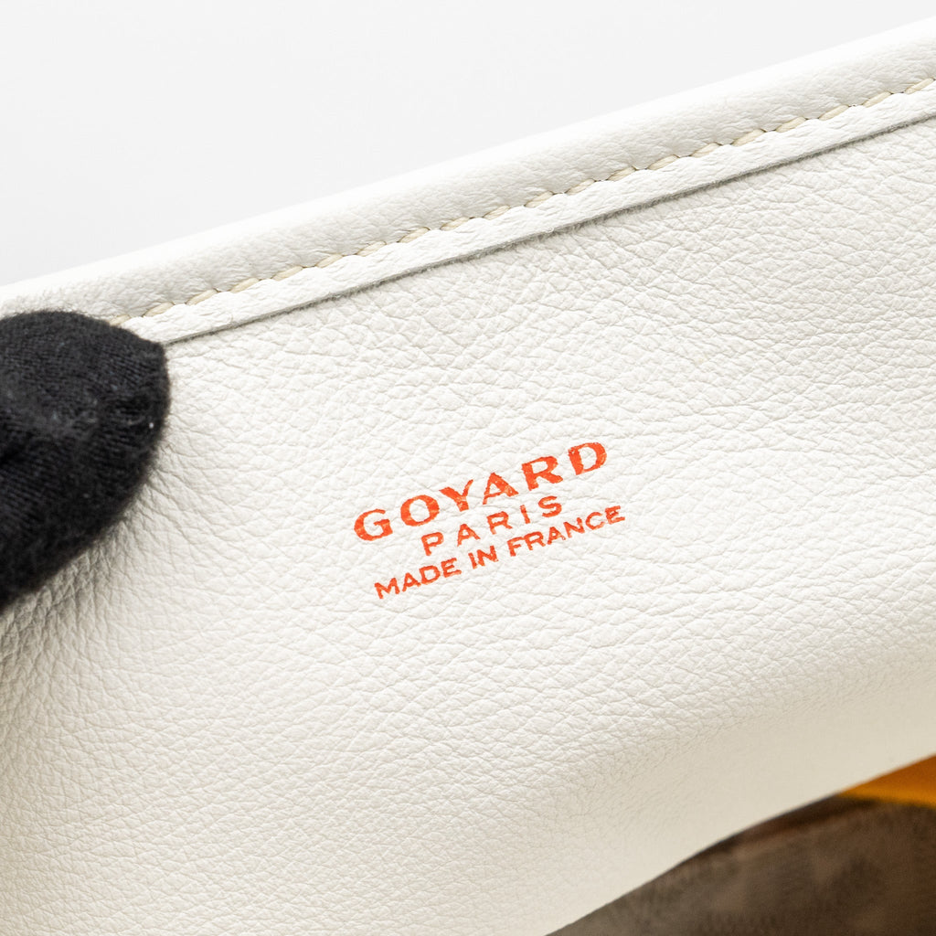 GOYARD MINI ANJOU TOTE BAG GOYARDINE CANVAS WHITE SHW