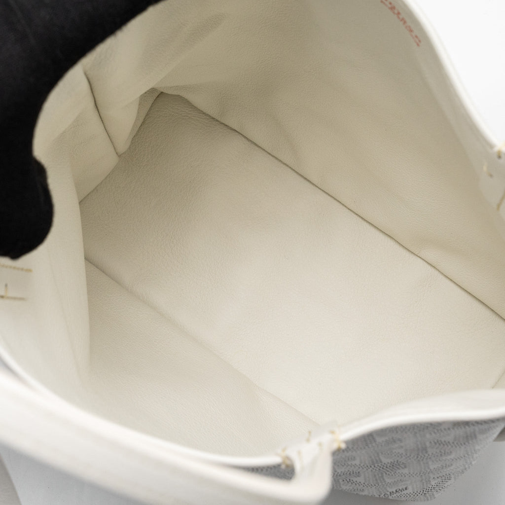 GOYARD MINI ANJOU TOTE BAG GOYARDINE CANVAS WHITE SHW