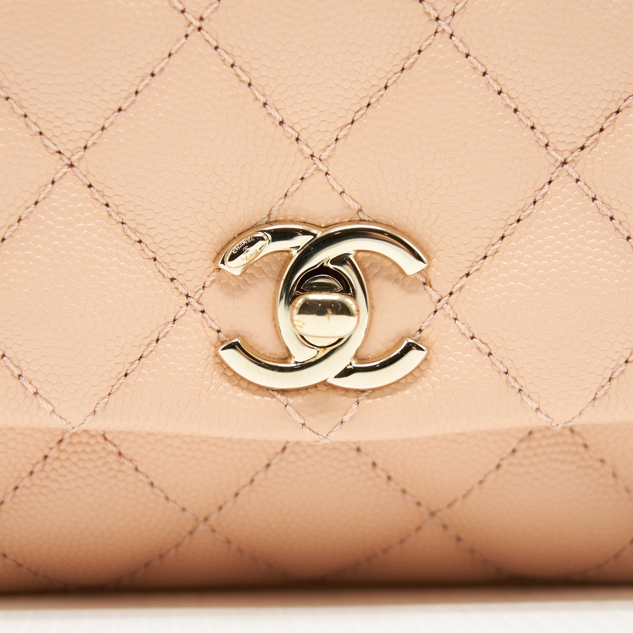 CHANEL EXTRA MINI COCO HANDLE 20CM CAVIAR LIGHT PINK LGHW