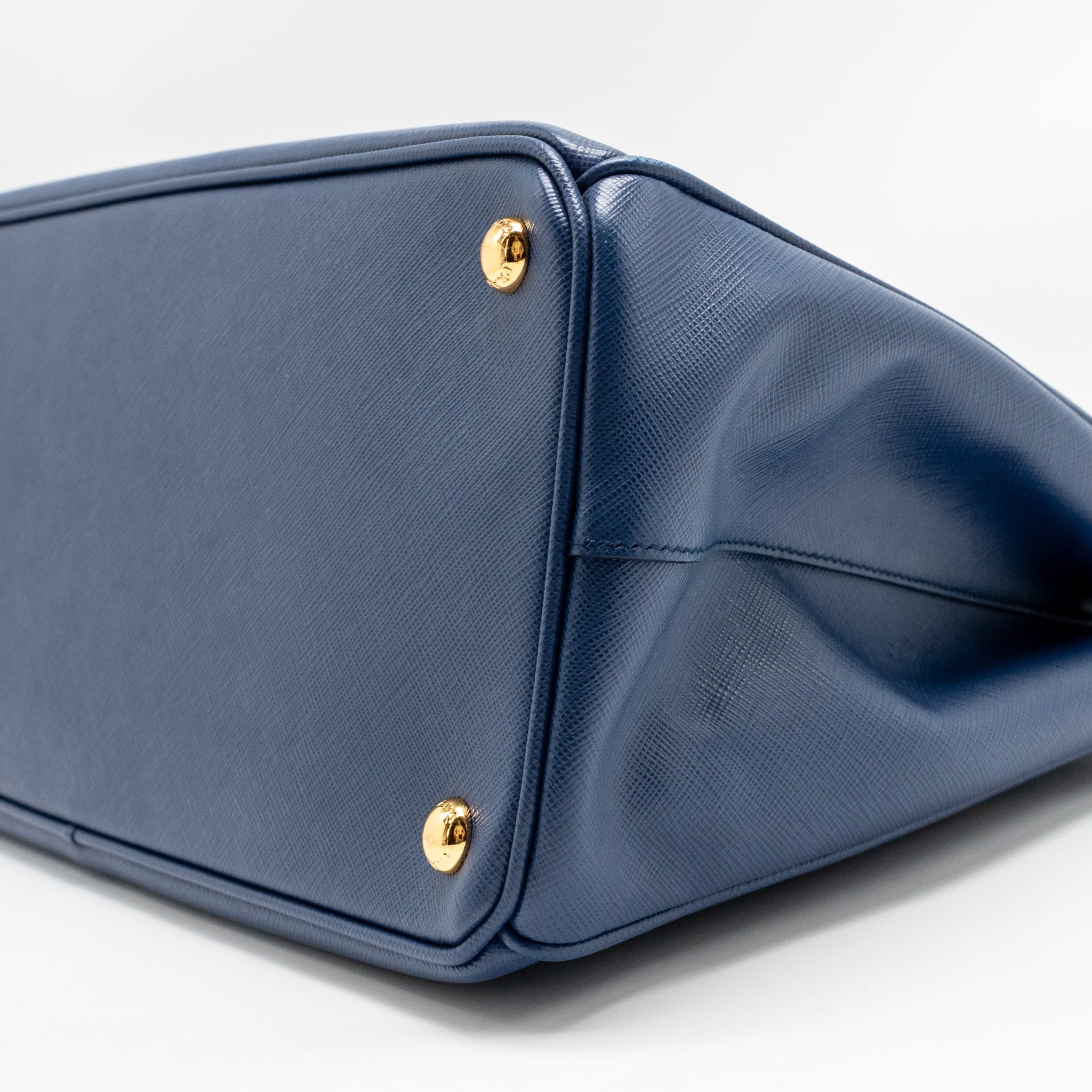 PRADA LARGE SAFFIANO TOTE BAG GALLERIA SAFFIANO LEATHER BLUETTE GHW