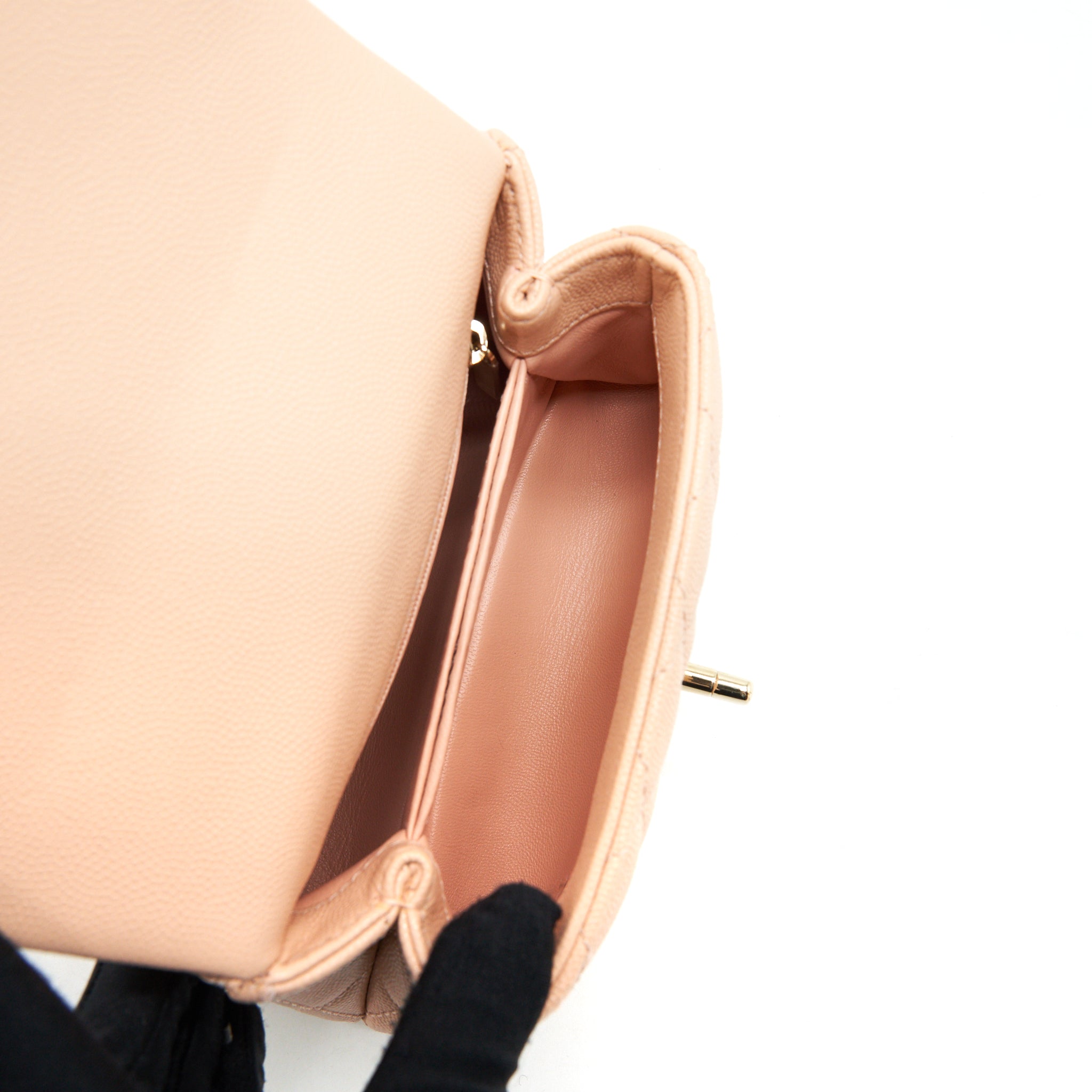 CHANEL EXTRA MINI COCO HANDLE 20CM CAVIAR LIGHT PINK LGHW