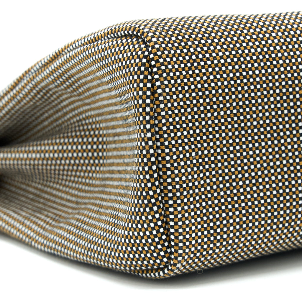 HERMES HERBAG 31 HUNTER/CANVAS NOIR-BLANC-DESERT/NAT SABLE SHW