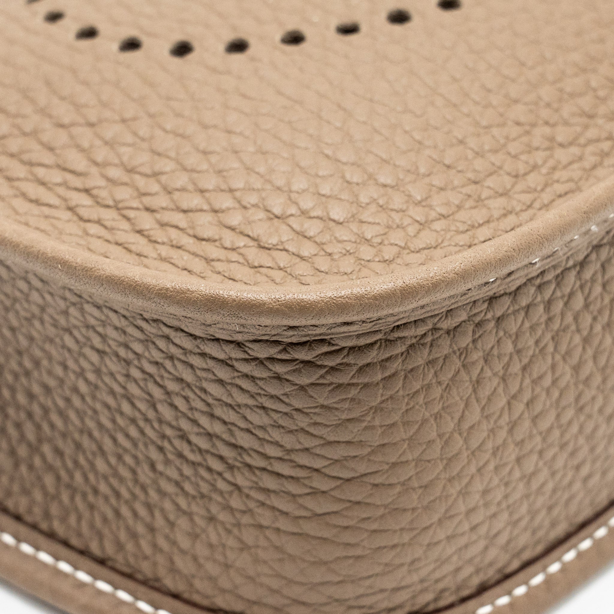 HERMES MINI EVELYN CLEMENCE ETOUPE/BLUE INDIGO GHW