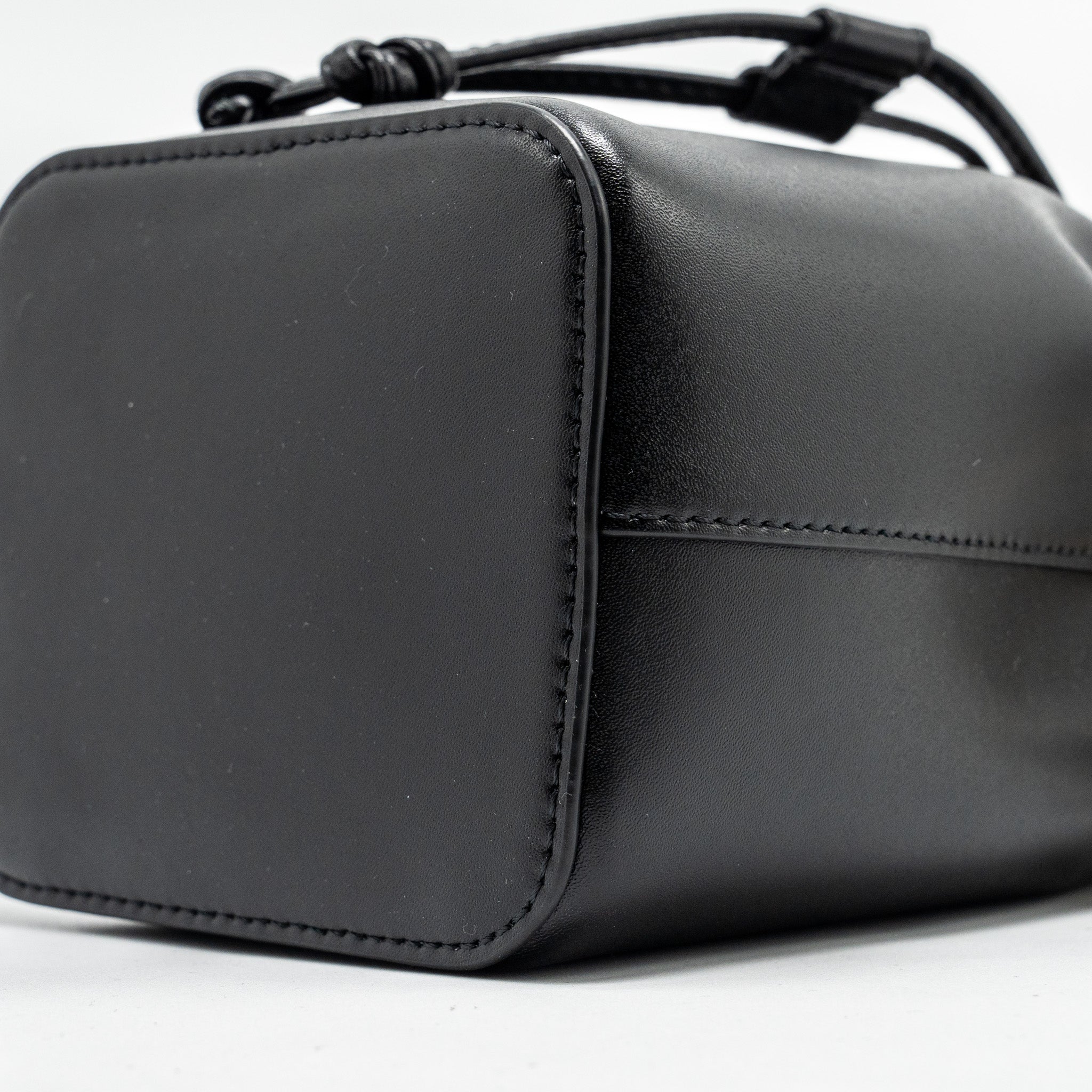 FENDI MINI MON TRESOR BUCKET BAG CALFSKIN BLACK GHW
