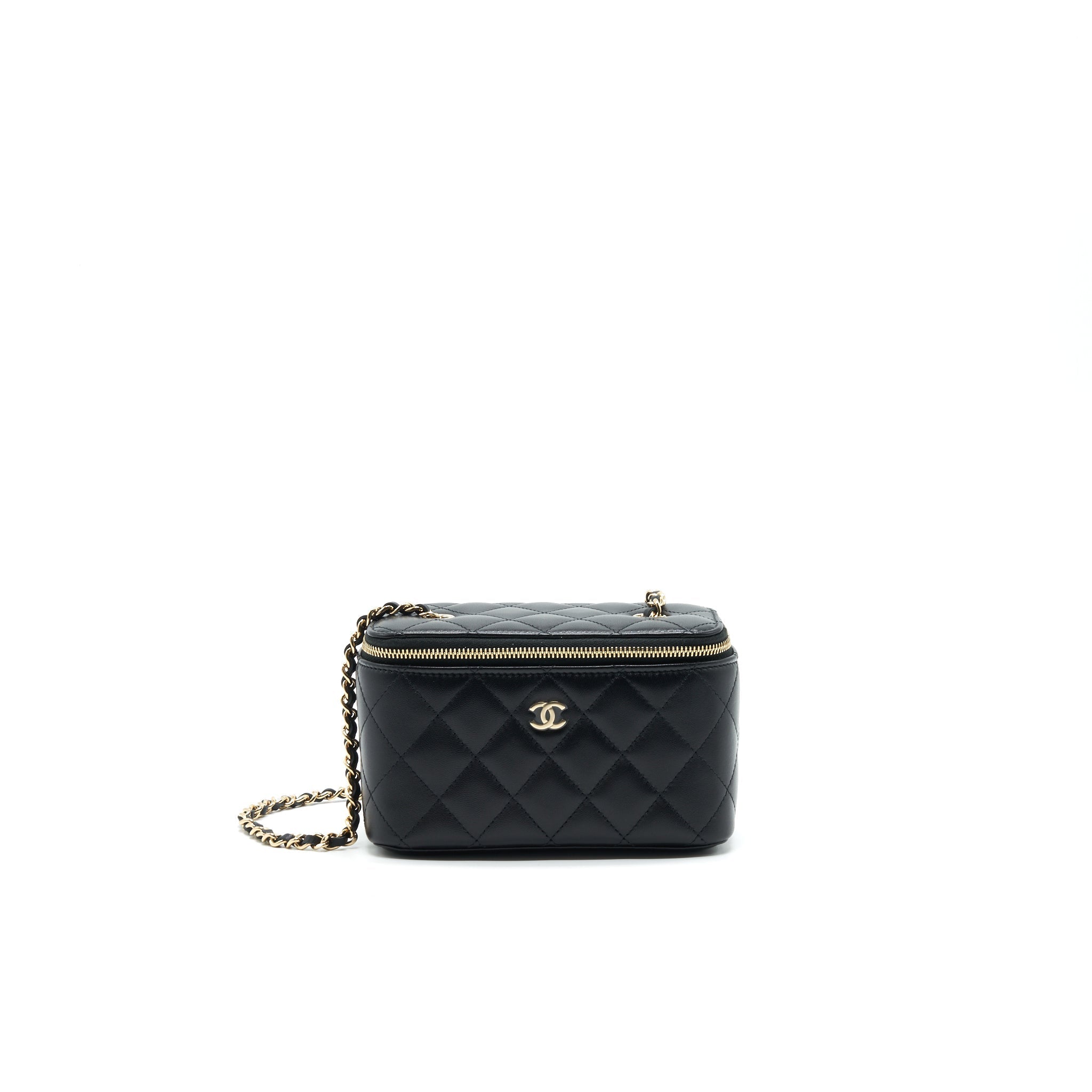 CHANEL SMALL LONG VANITY LAMBSKIN BLACK