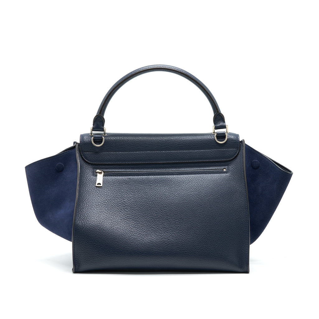 CELINE TRAPEZE BAG NAVY WITH SHW