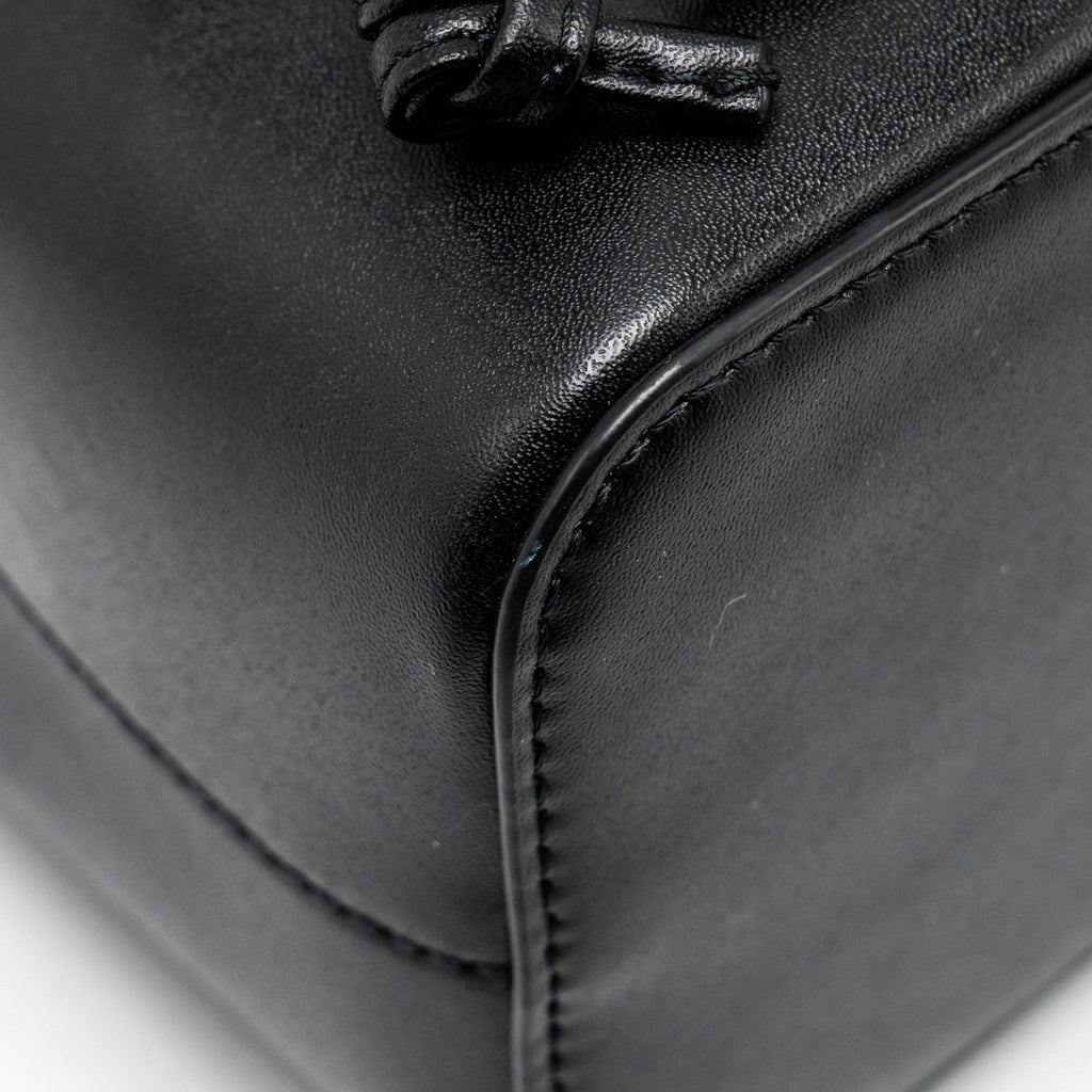 FENDI MINI MON TRESOR BUCKET BAG CALFSKIN BLACK GHW