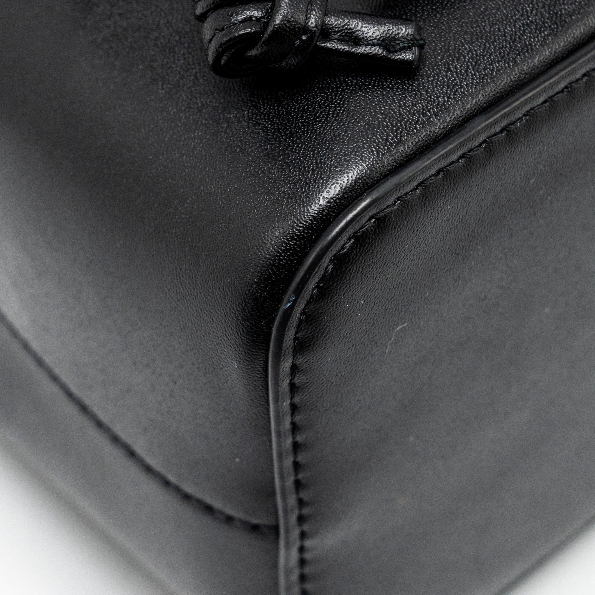 FENDI MINI MON TRESOR BUCKET BAG CALFSKIN BLACK GHW