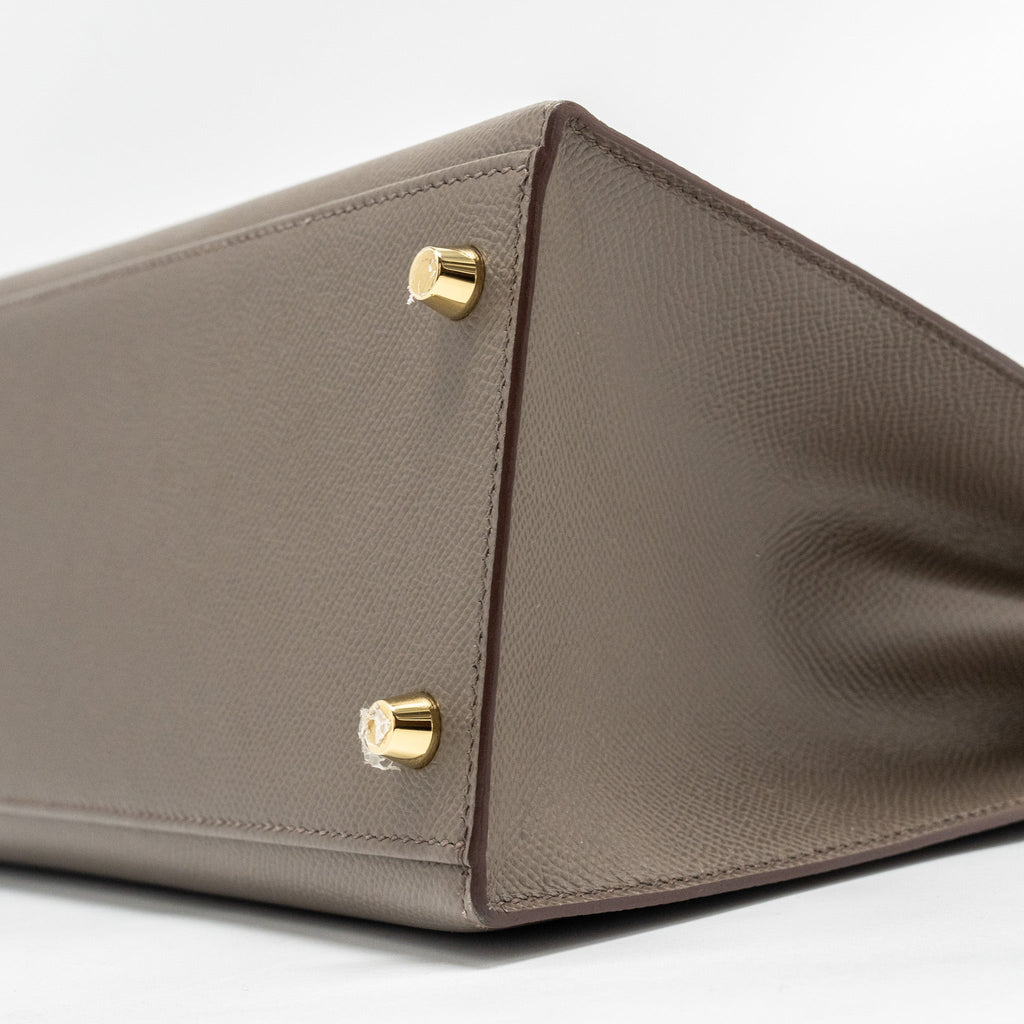 HERMES KELLY 28 EPSOM GRIS ETAIN GHW