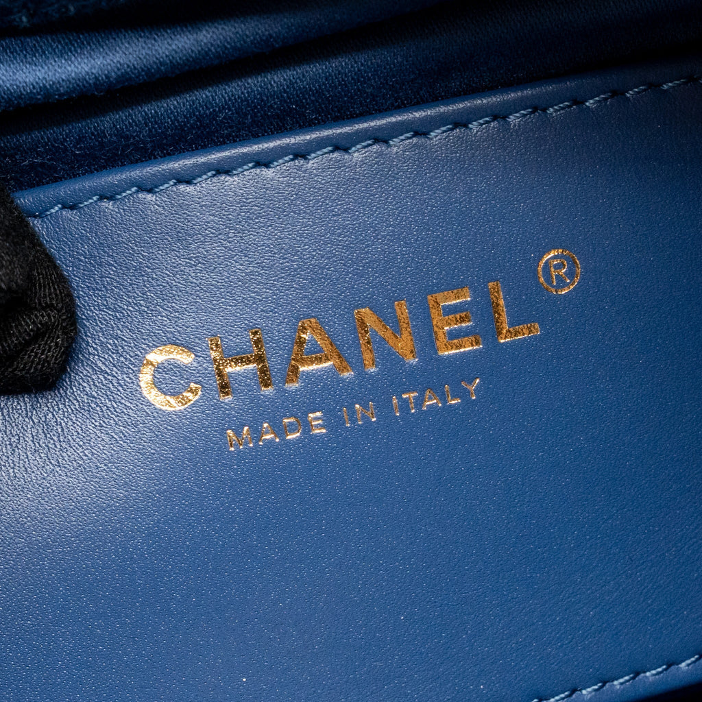 CHANEL MINI 25 BAG DENIM BLUE GHW (MICROCHIP)