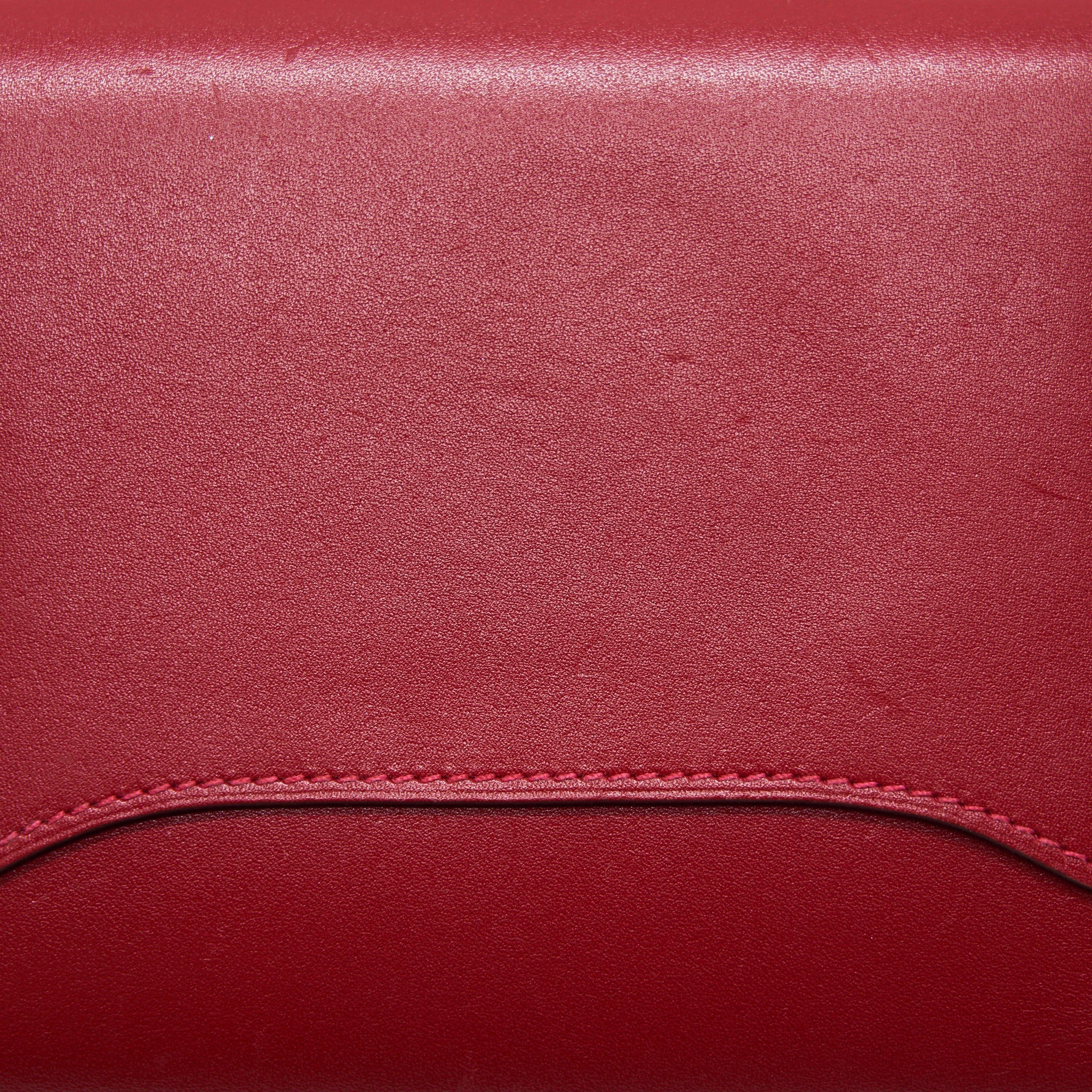 HERMES MINI CONSTANCE WALLET RED WITH GHW