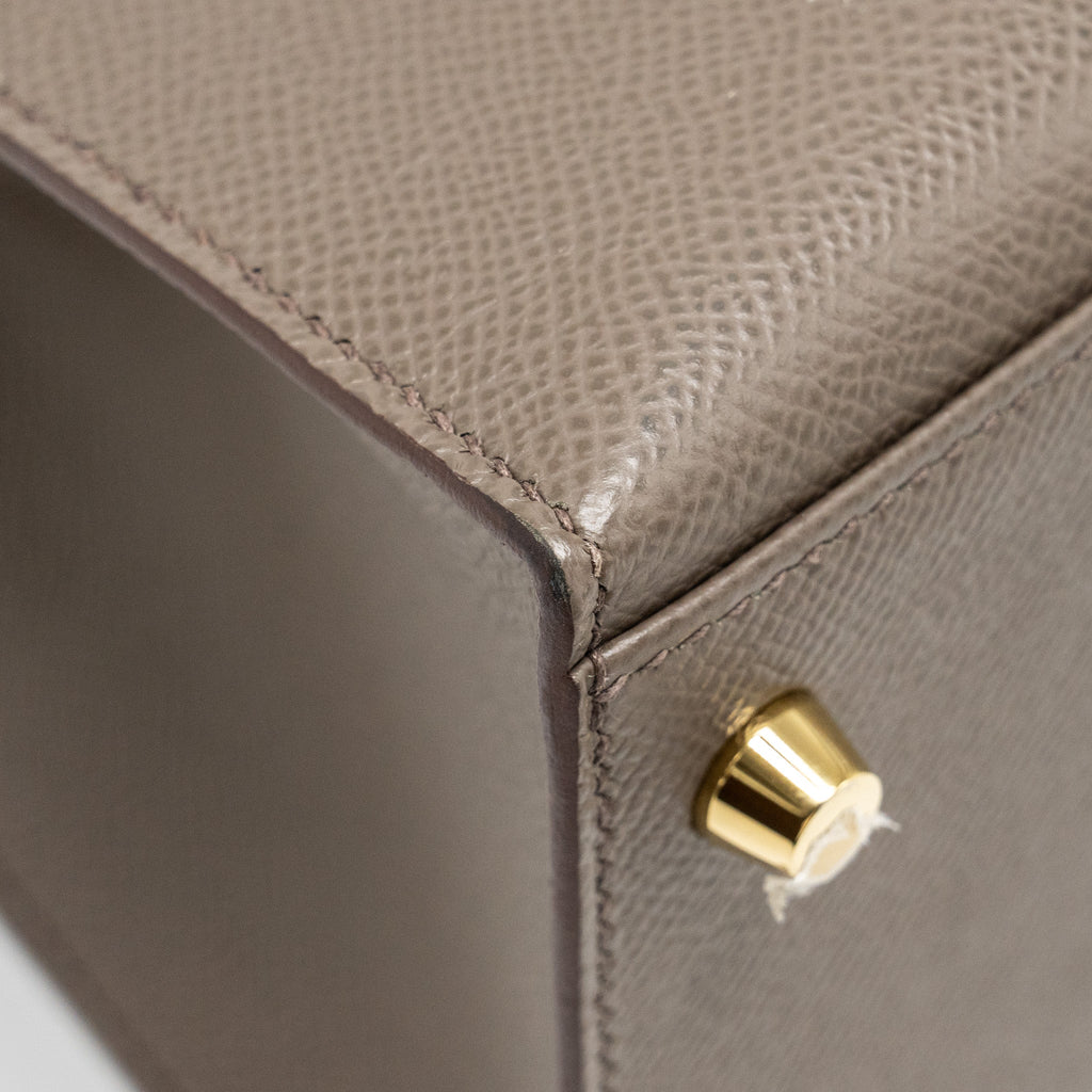 HERMES KELLY 28 EPSOM GRIS ETAIN GHW