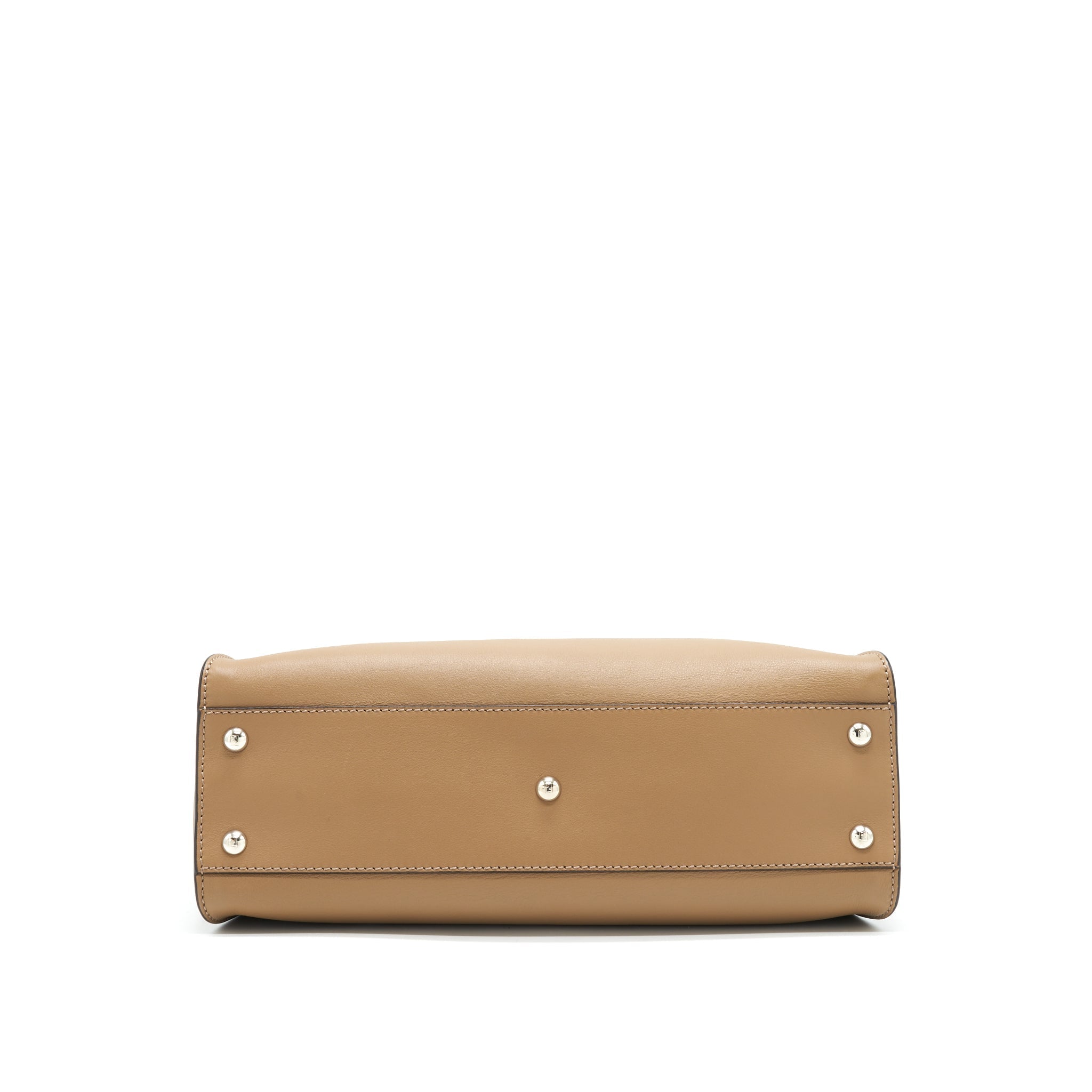 FENDI MEDIUM PEEKABOO BAG DARK BEIGE WITH SHW