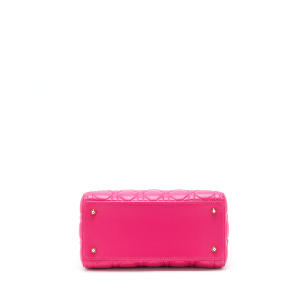 DIOR LADY DIOR MEDIUM LAMBSKIN PINK GHW