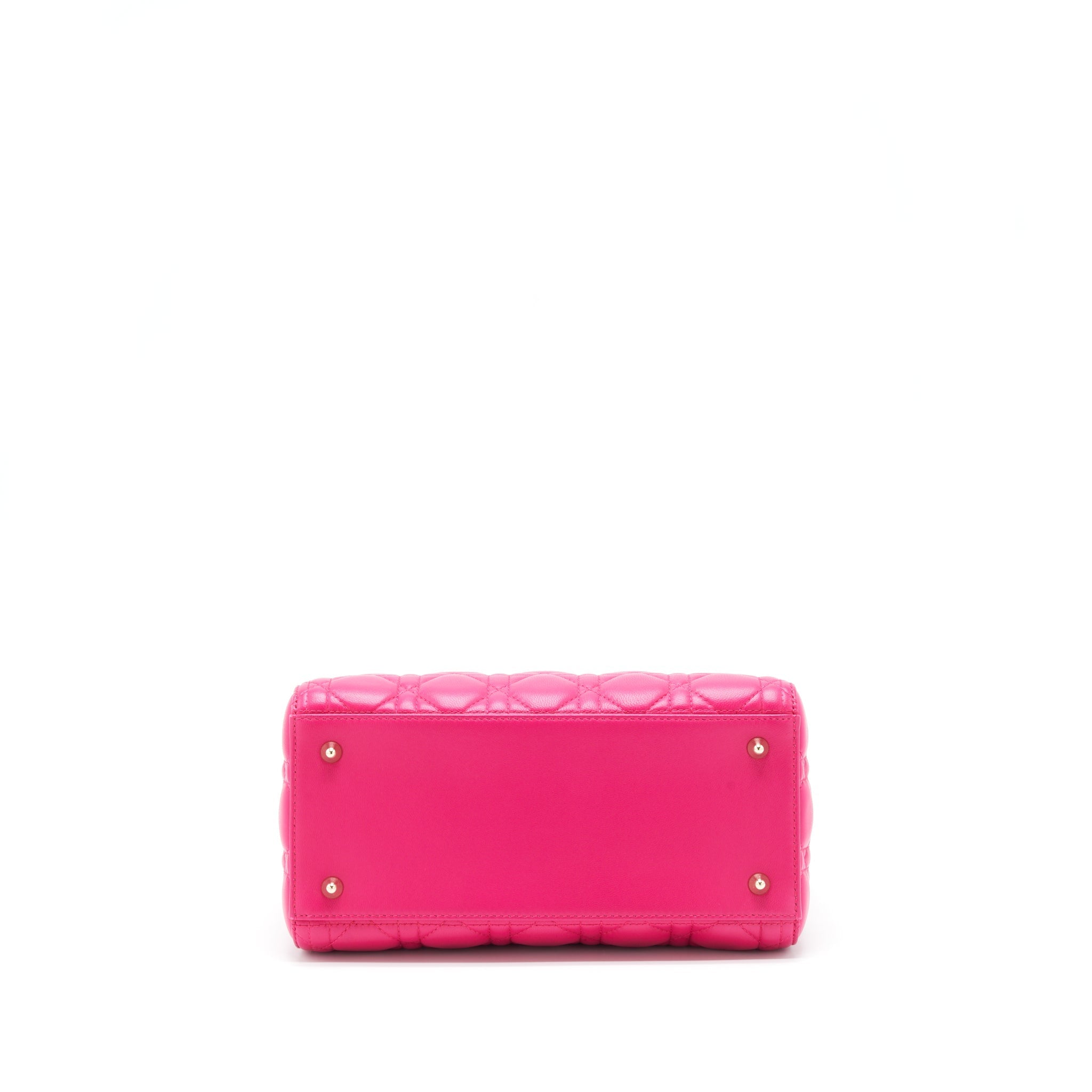 DIOR LADY DIOR MEDIUM LAMBSKIN PINK GHW