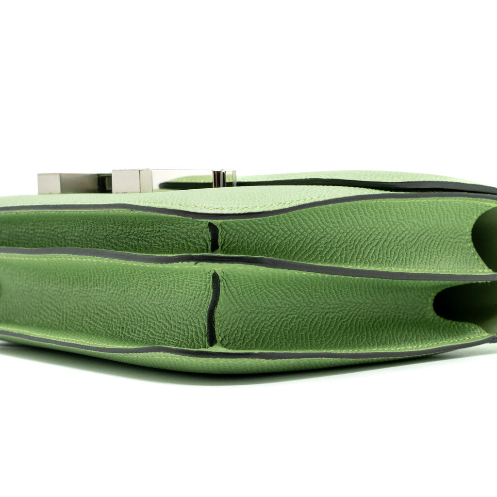 HERMES MINI CONSTANCE EPSOM VERT CRIQUET SHW