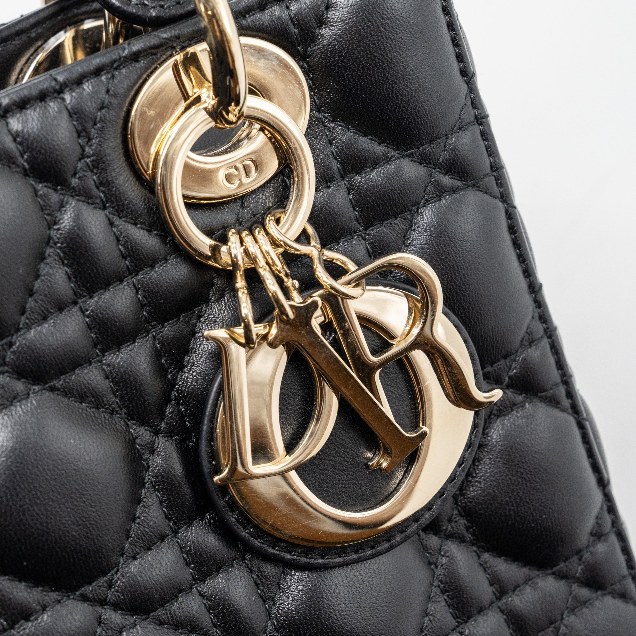 DIOR MY ABC DIOR SMALL LADY DIOR BAG LAMBSKIN BLACK LGHW