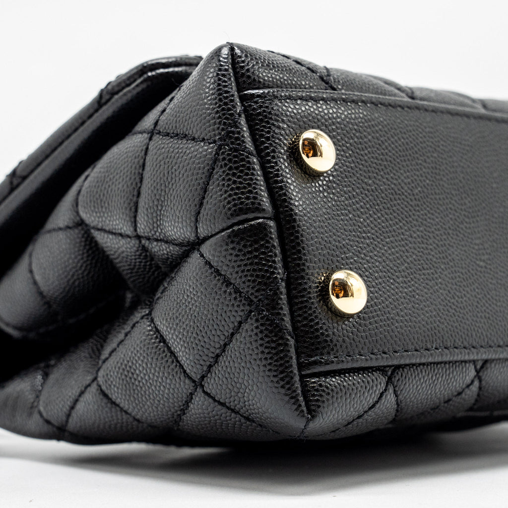 CHANEL MINI COCO HANDLE CAVIAR BLACK LGHW