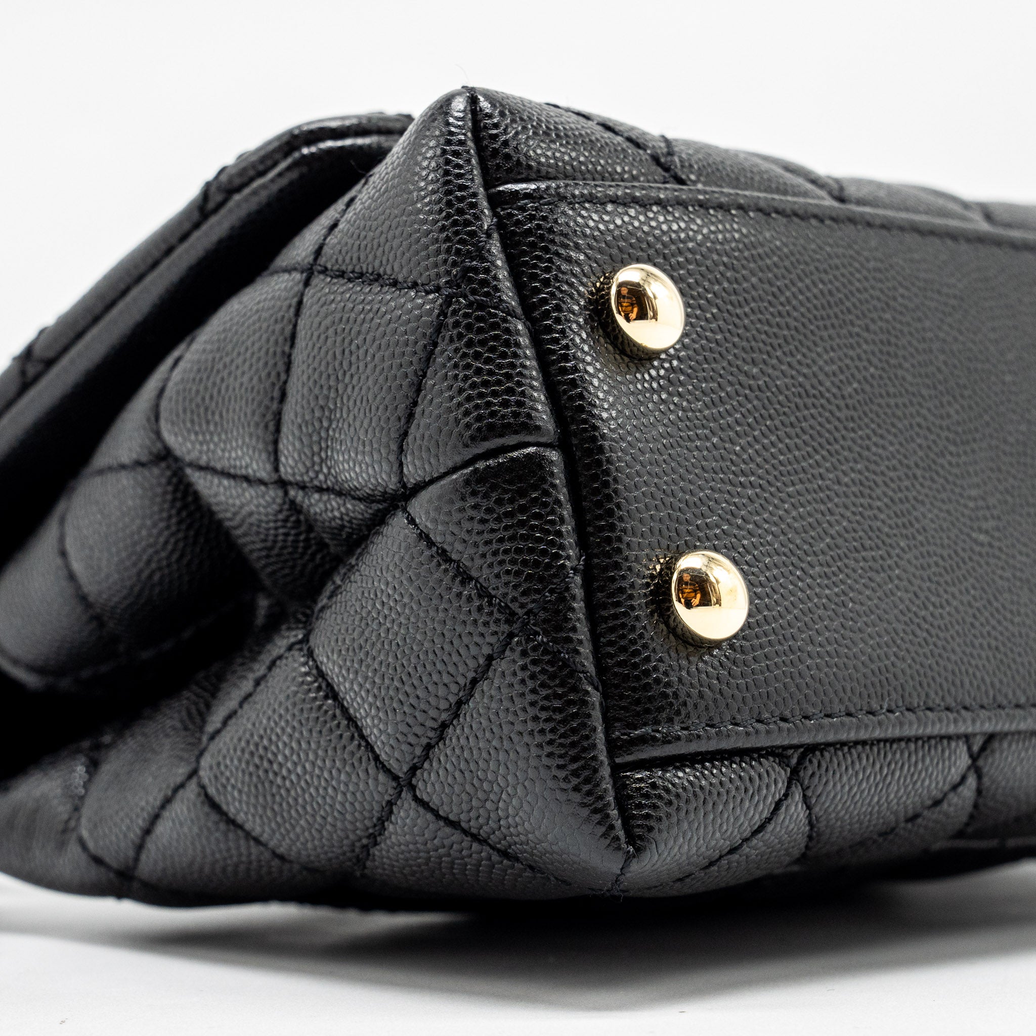 CHANEL MINI COCO HANDLE CAVIAR BLACK LGHW