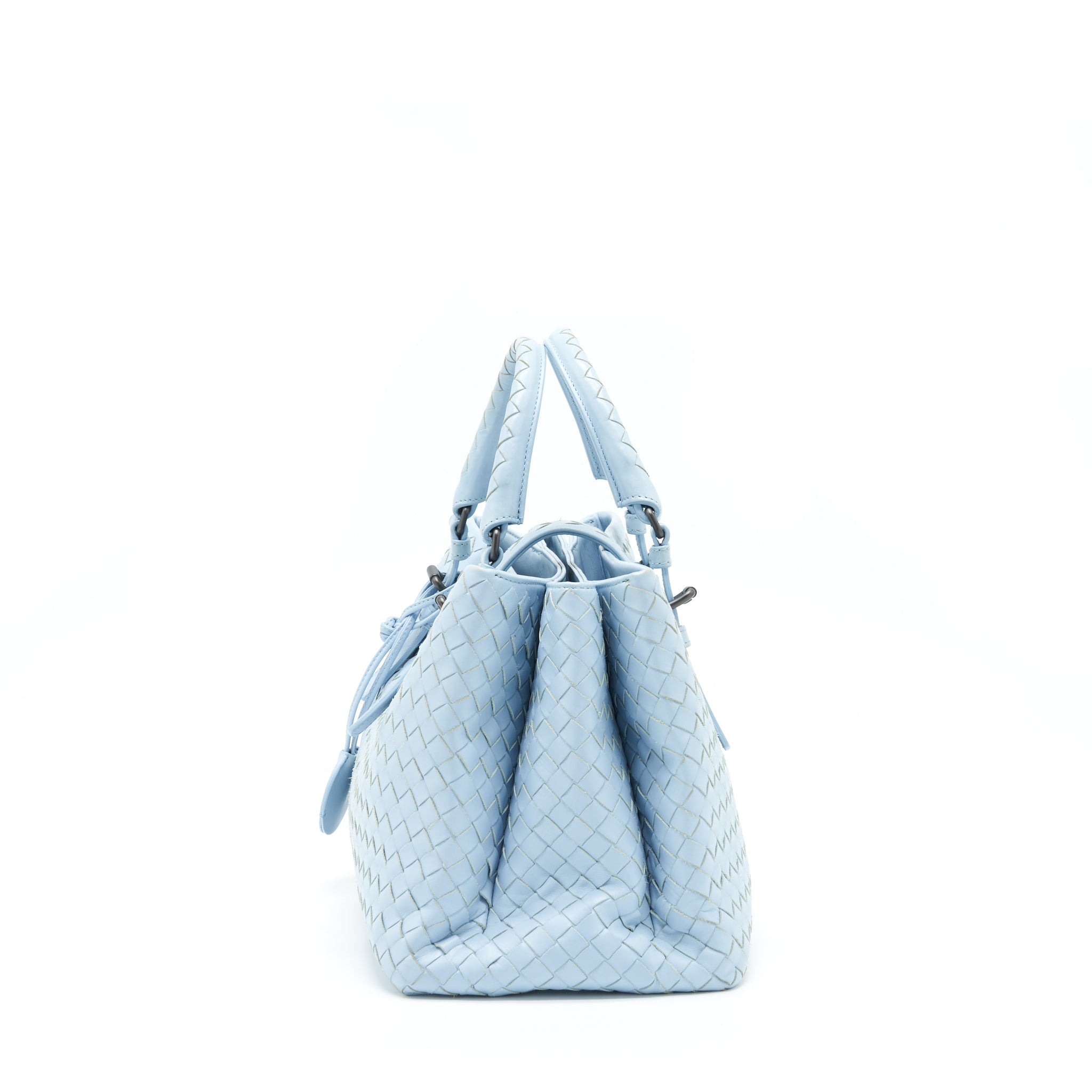 BOTTEGA VENETA ROMA TOTE BAG LAMBSKIN LIGHT BLUE
