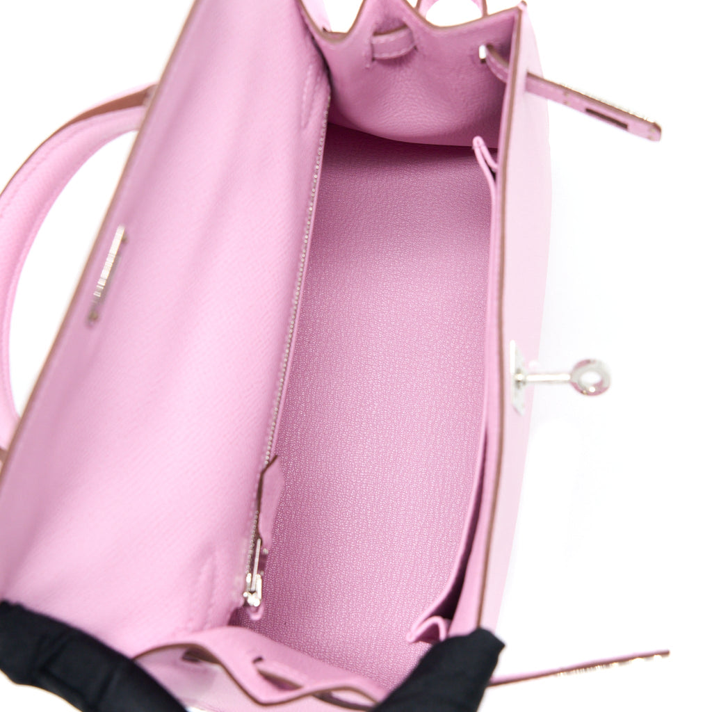 HERMES KELLY 25 EPSOM X9 MAUVE SYLVESTRE SHW
