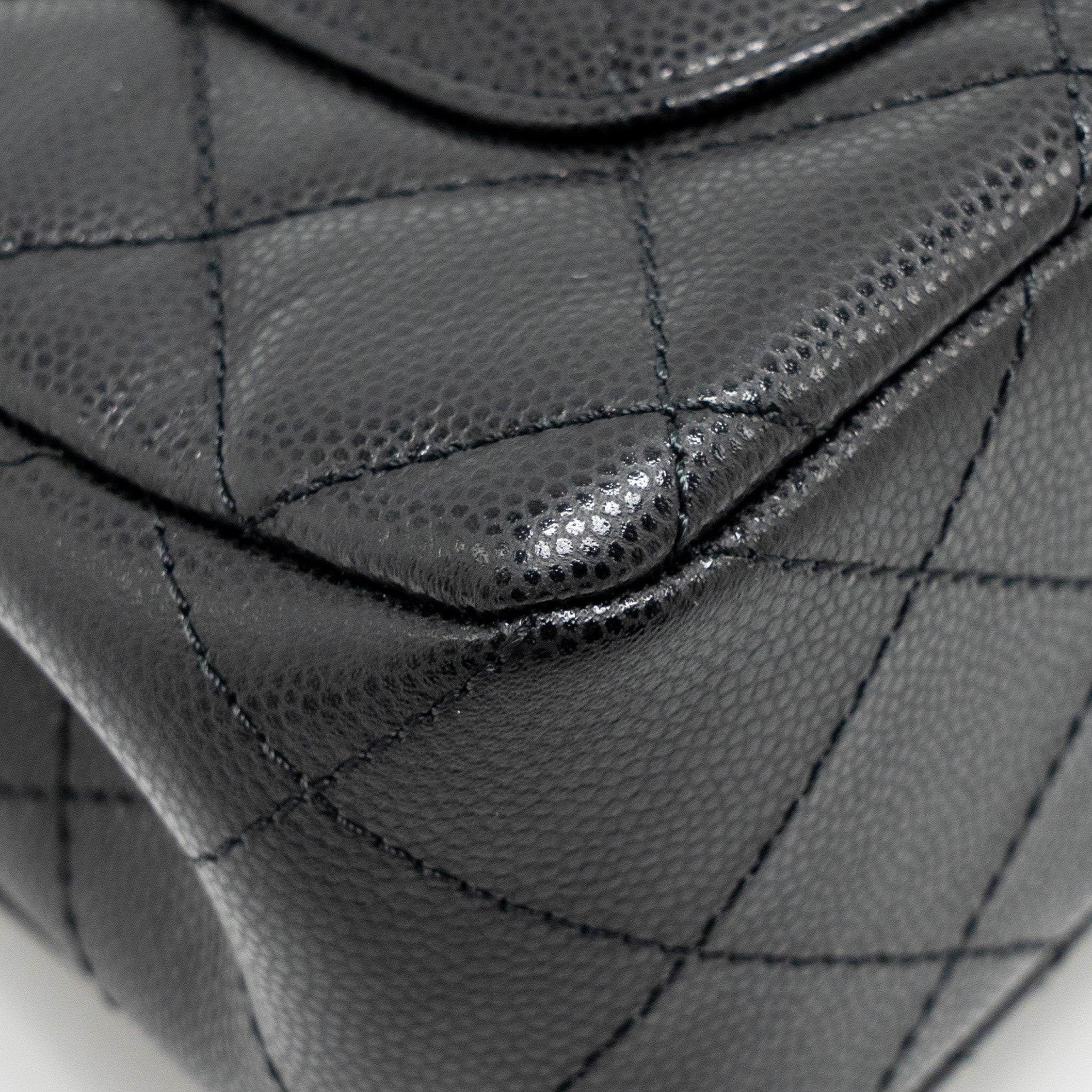 CHANEL 25S MINI COCO CRUSH HANDLE BAG CAVIAR BLACK LGHW (MICROCHIP)