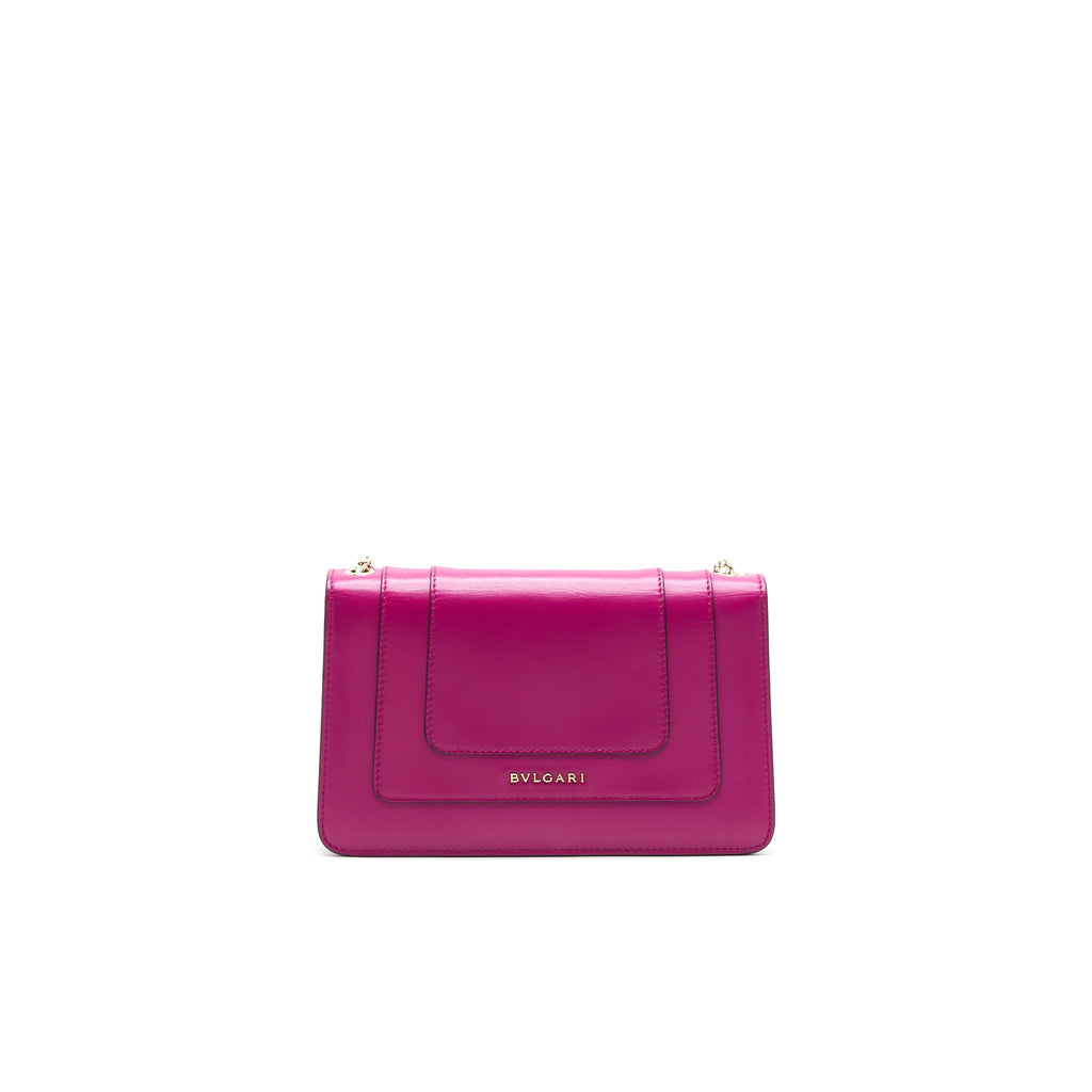 BVLGARI SERPENTI FOREVER CROSSBODY FLAP BAG IN DARK PINK