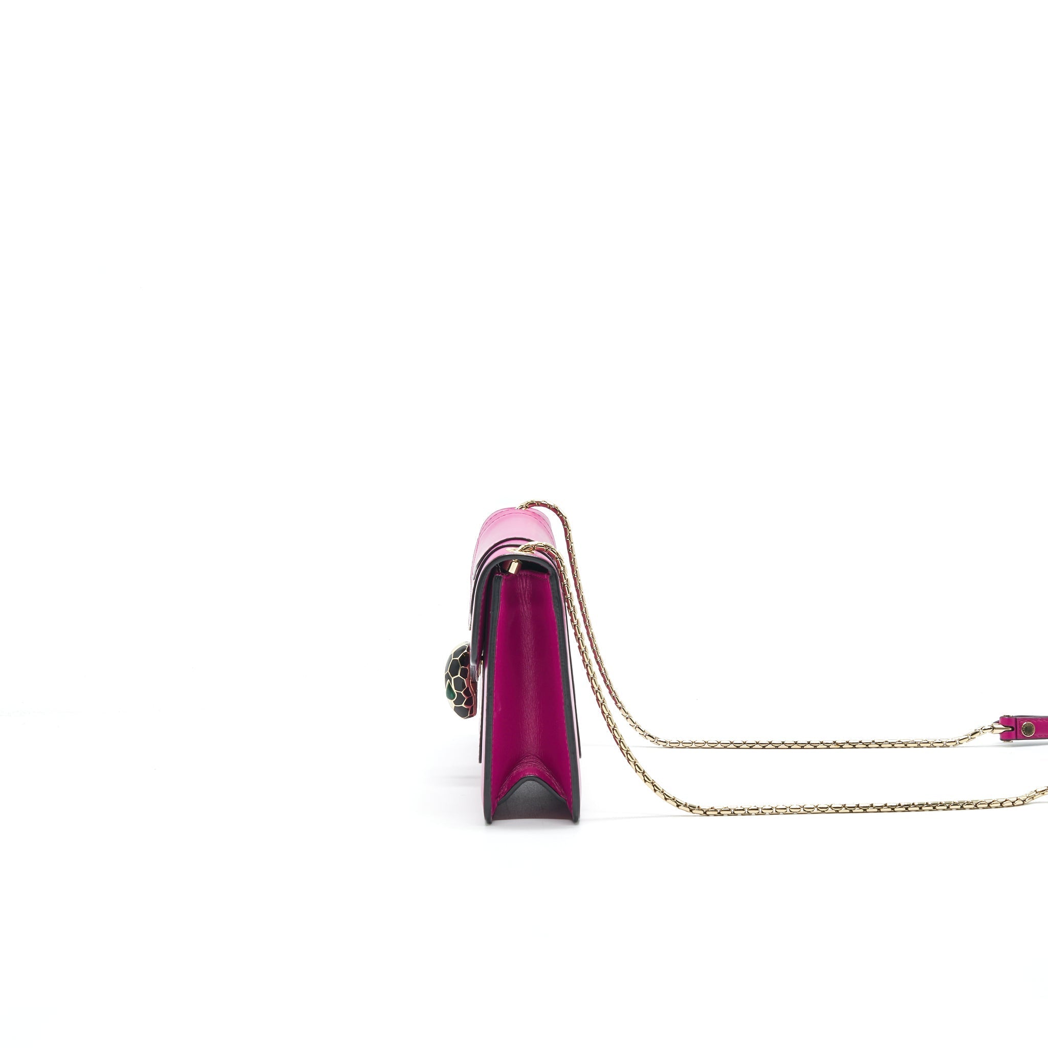 BVLGARI SERPENTI FOREVER CROSSBODY FLAP BAG IN DARK PINK