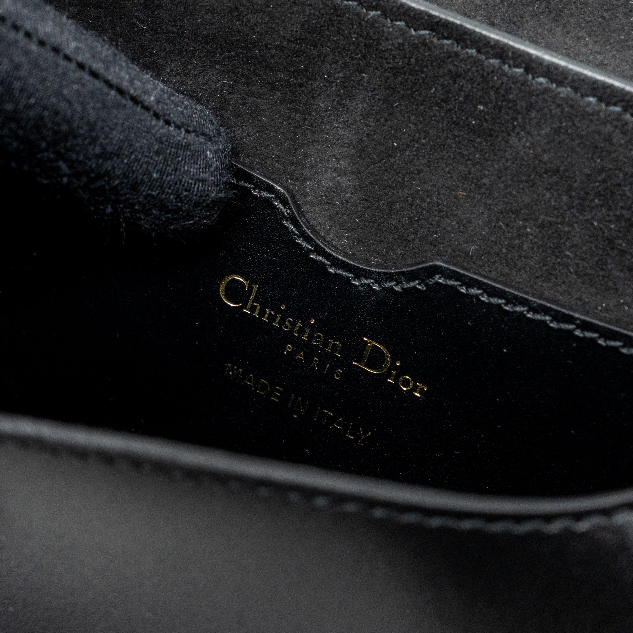 DIOR SMALL BOBBY BAG BOX CALFSKIN BLACK GHW