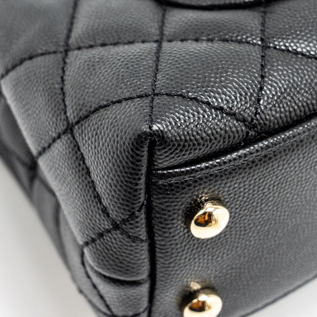 CHANEL MINI COCO HANDLE CAVIAR BLACK LGHW
